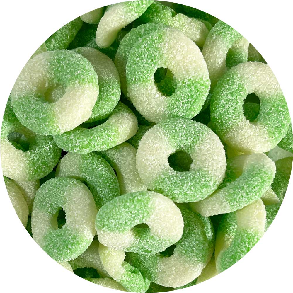 Kustomkids Sour Watermelon Rings Candy - 2.2lb Bulk Bag | Sweet & Tangy Treat for Parties, Snacking & Gifting