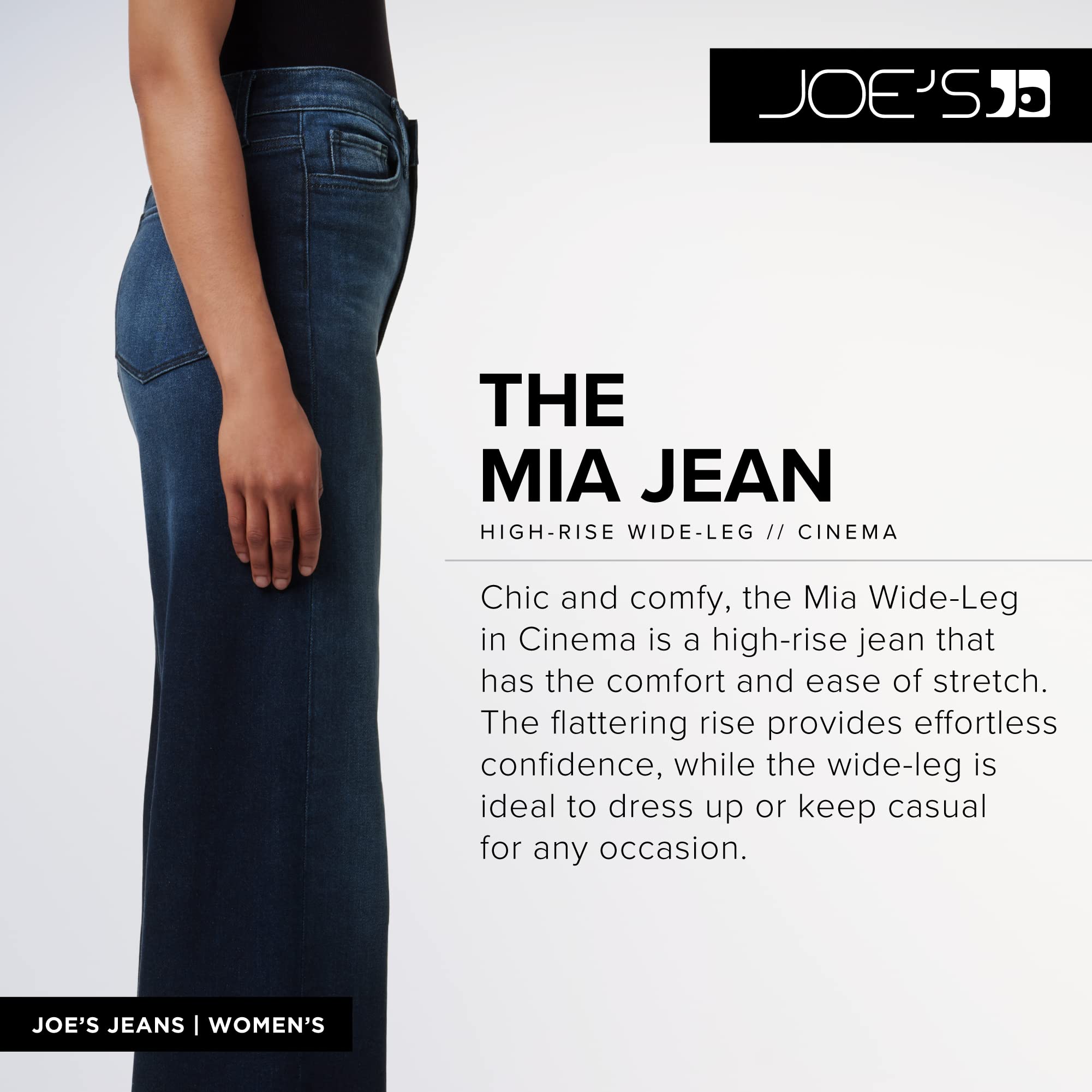 Joe's Women's The Mia High Rise Wide Leg Jean - Comfortable Stretch Denim Pants for Casual Wear & Everyday Outfits | Perfect for Work, Weekend & Date Night