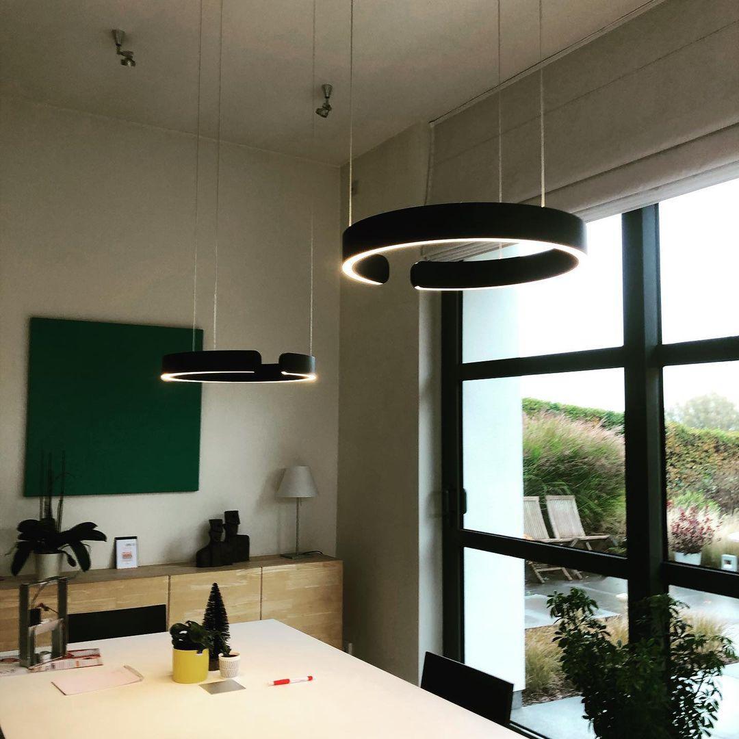 Elegant Modern Circular Chandelier - LED Crystal Ceiling Light Fixture for Dining Room, Living Room & Bedroom | Energy Saving & Dimmable Lighting Solution