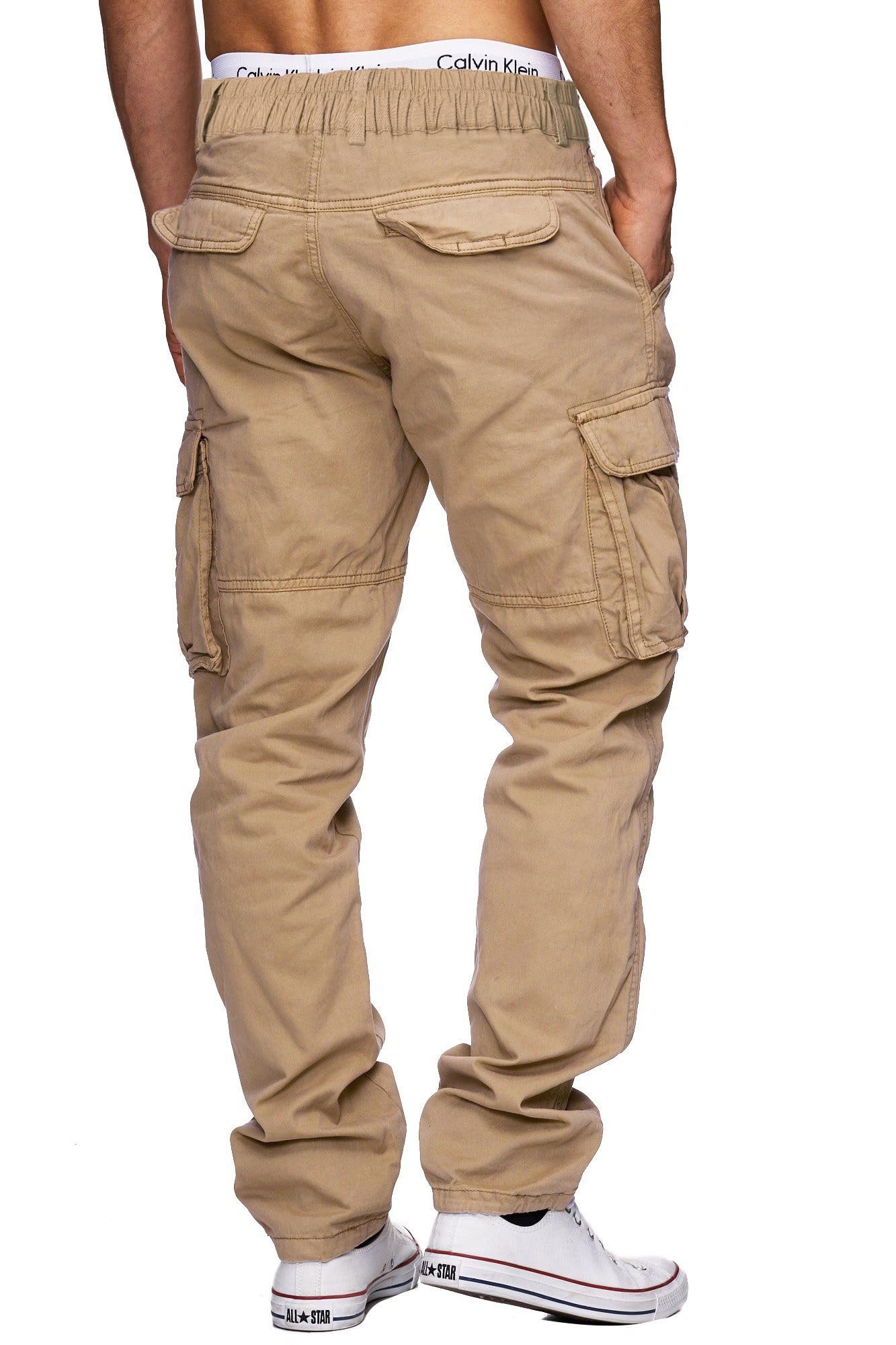 AI FARLD Men's Cargo Pants with Multiple Pockets - Stretch Cotton Work Pants, Elastic Waist & Relaxed Fit for Hiking, Outdoor Activities & Casual Wear | Durable & Comfortable for Work, Travel & Everyday Use