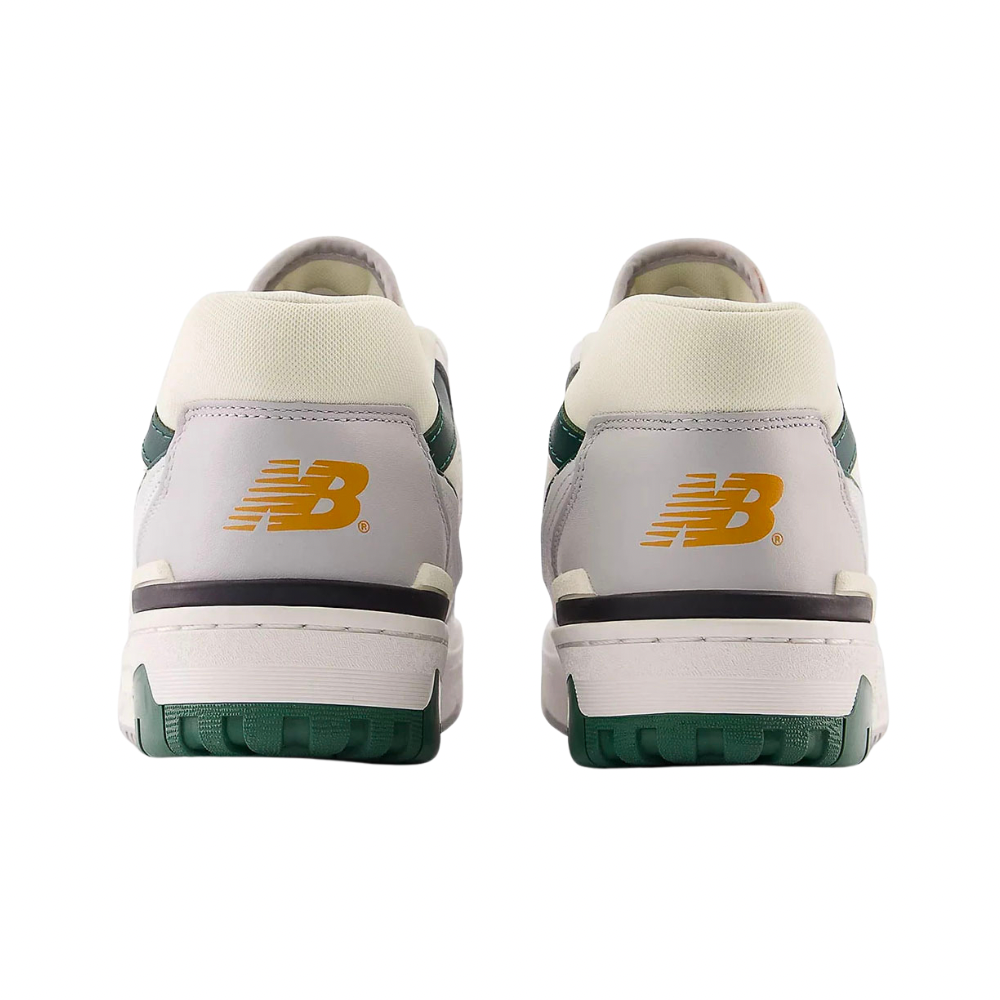New Balance 550 White & Nightwatch Green Sneakers - Men's & Women's Casual Shoes for Walking, Running & Streetwear Fashion
