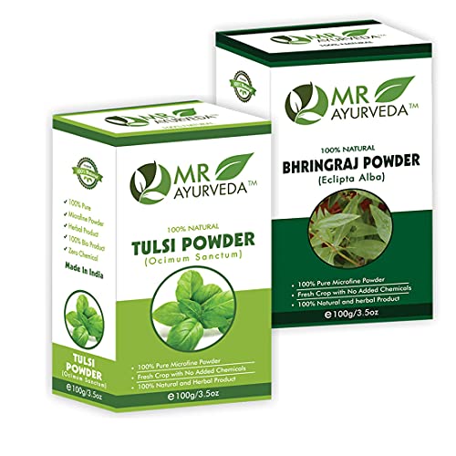 Bhringraj Powder + Tulsi Powder