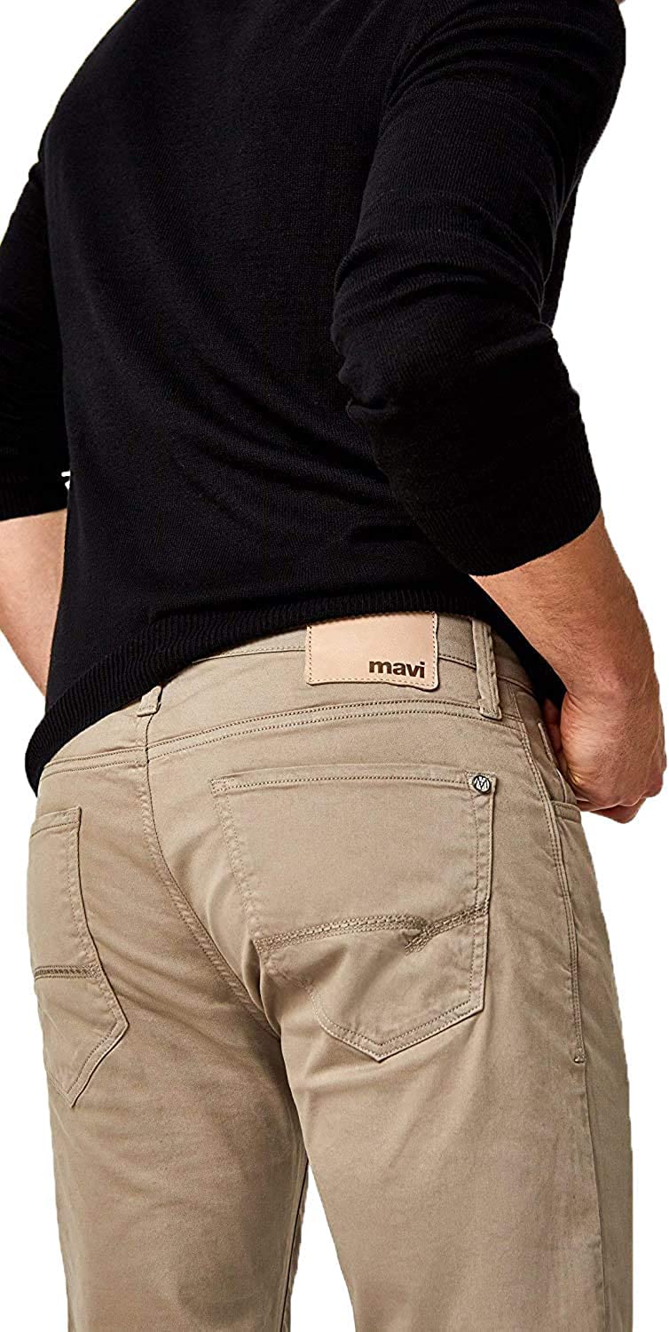 Mavi Zach Men's Straight Leg Twill Pants - Regular Rise Beige Work Pants 38x32 for Office, Casual & Business Wear | Durable Light Beige Chinos for Men