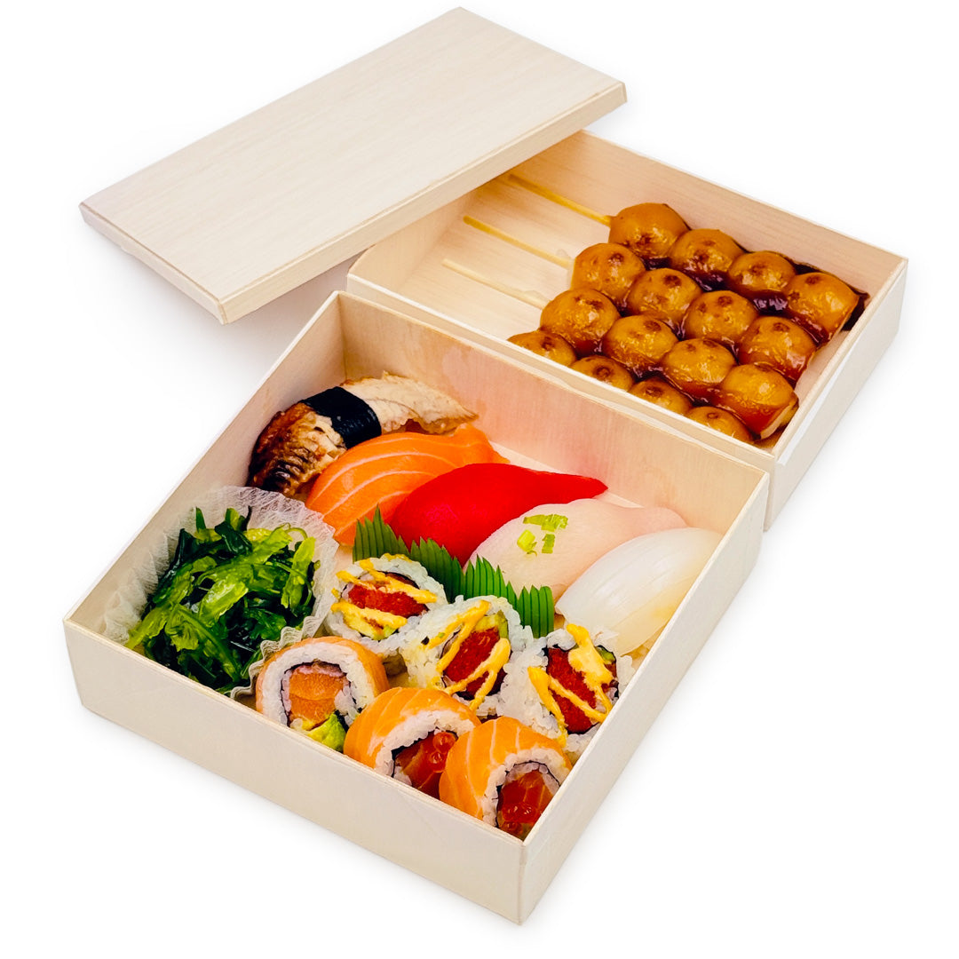 Eco-Friendly Wooden Square Takeout Bento Box 6.7