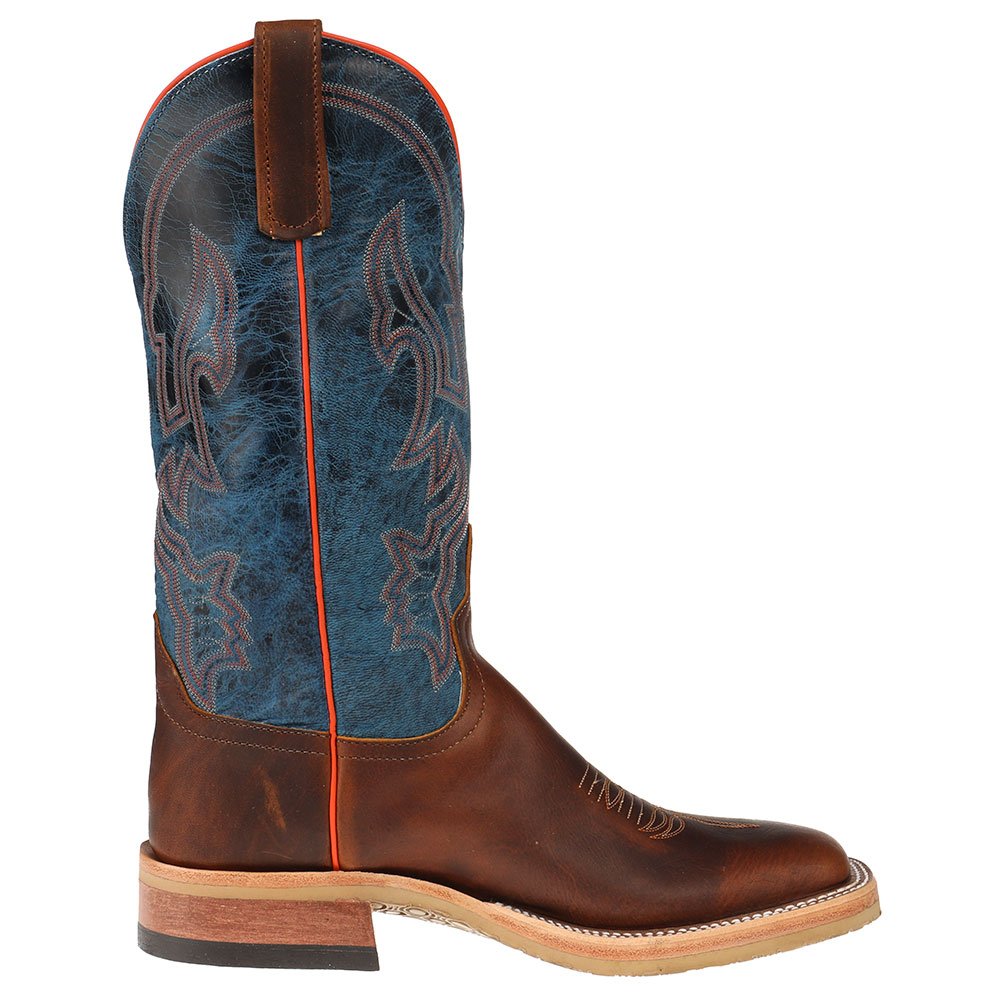 Anderson Bean S3000 Men's Square Toe Briar Danube Mad Dog Cowboy Boots - Size 11.5EE Wide - Premium Leather Western Boots for Rodeo, Country Dancing & Outdoor Work
