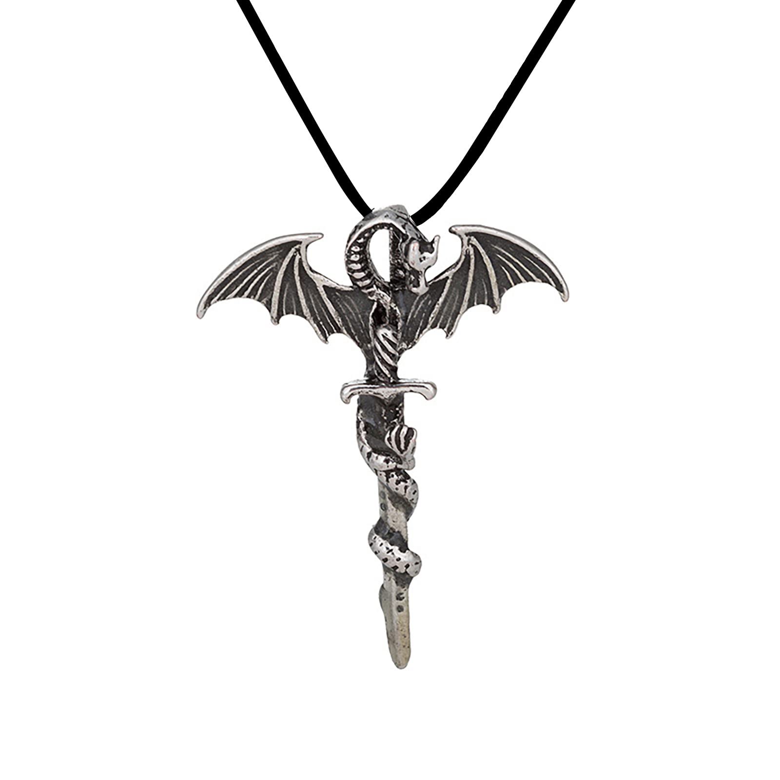 Johtae Glow in the Dark Pterodactyl Necklace - Halloween Dinosaur Jewelry Gift for Women, Girls, Couples - Unique Birthday & Long Distance Friendship Present - Perfect for Costume Parties, Date Nights & Gift Exchanges