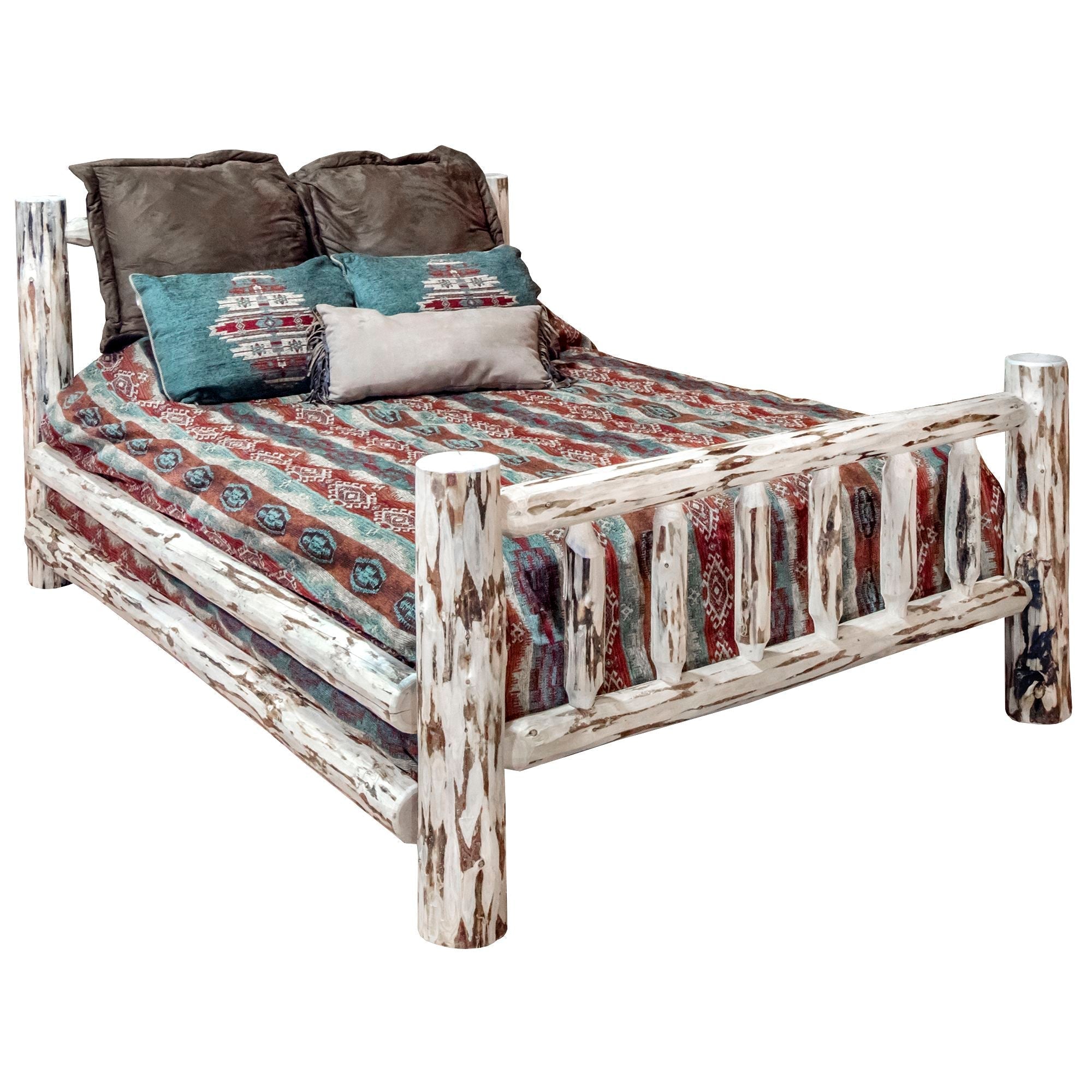 Montana Bed Frame - Queen Size Wooden Platform Bed with Headboard & Storage, Modern Farmhouse Style for Bedroom Decor | Perfect for Master Bedroom, Guest Room, or Dorm