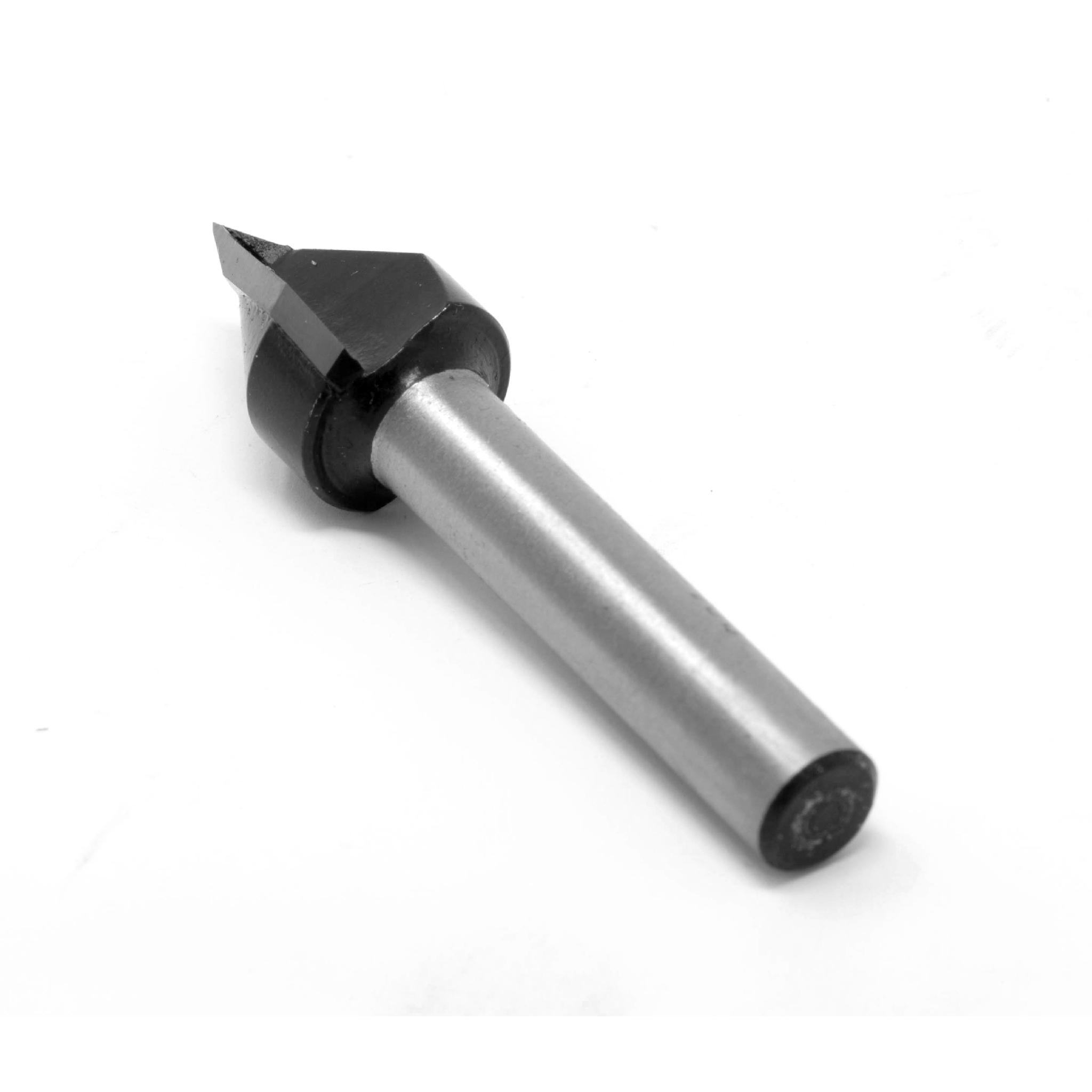 WEN RB302VG 1/2 Inch V Groove Carbide Tipped Router Bit with 1/4 Inch Shank - 5/8 Inch Cutting Length for Woodworking, Sign Making, and DIY Projects