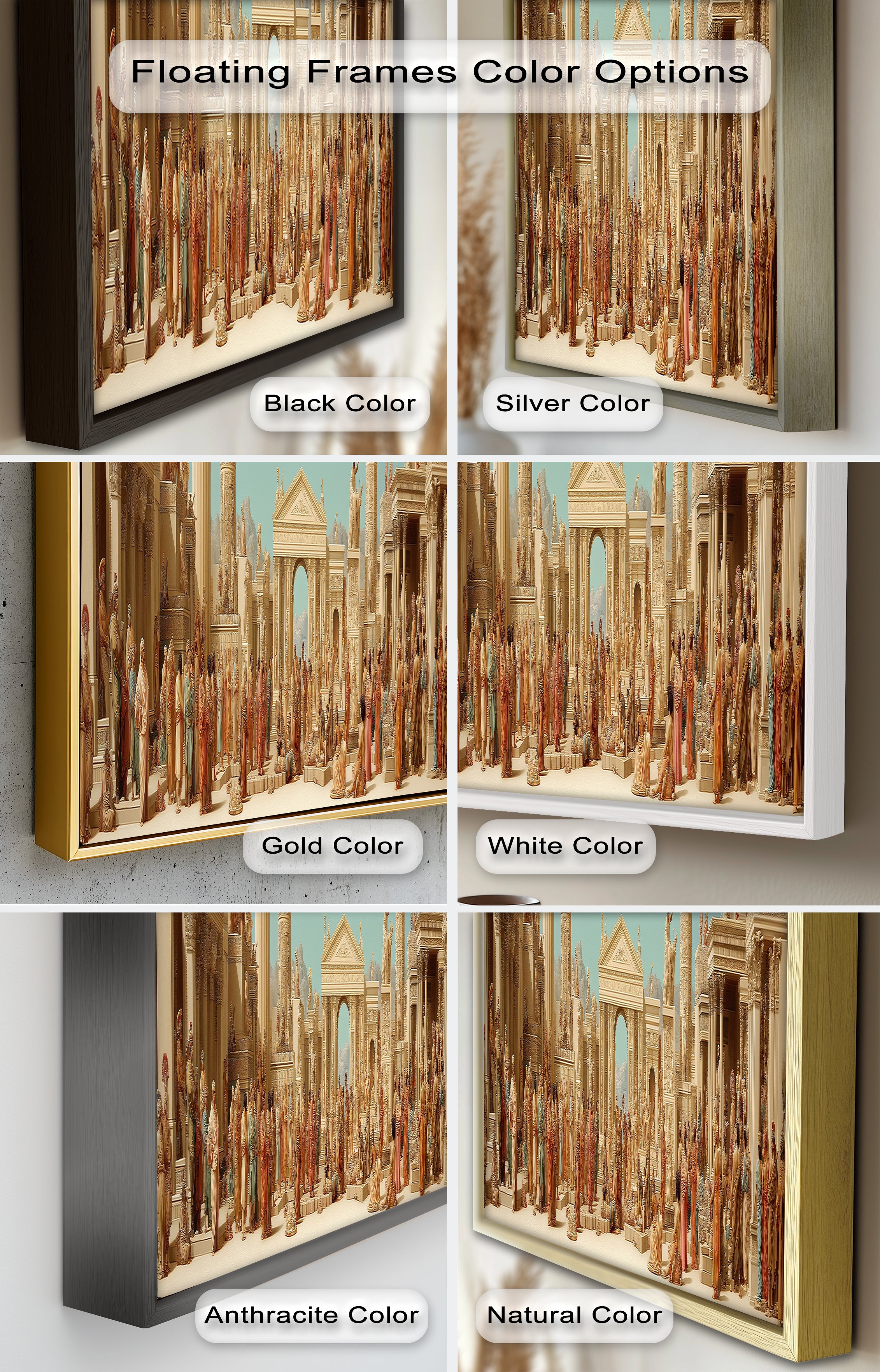 Ancient Agora Gathering - Roman Forum Oil Painting Wall Art | Historical Landscape Artwork | Perfect for Home Decor, Office & Gallery Display