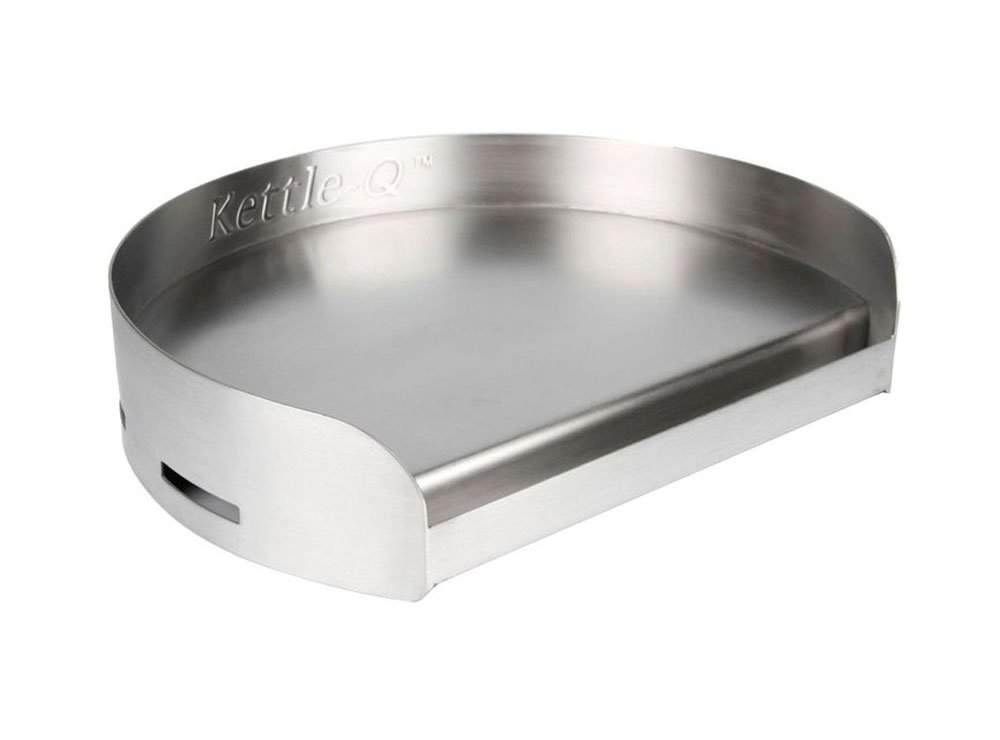 Little Griddle KQ-17-R Stainless Steel Outdoor BBQ Griddle - 17 x 14 Inch Heavy Duty Grill Top for Charcoal Kettle & Kamado Grills - Perfect for Backyard Cookouts, Camping & Tailgating - Easy to Clean & Rust Resistant