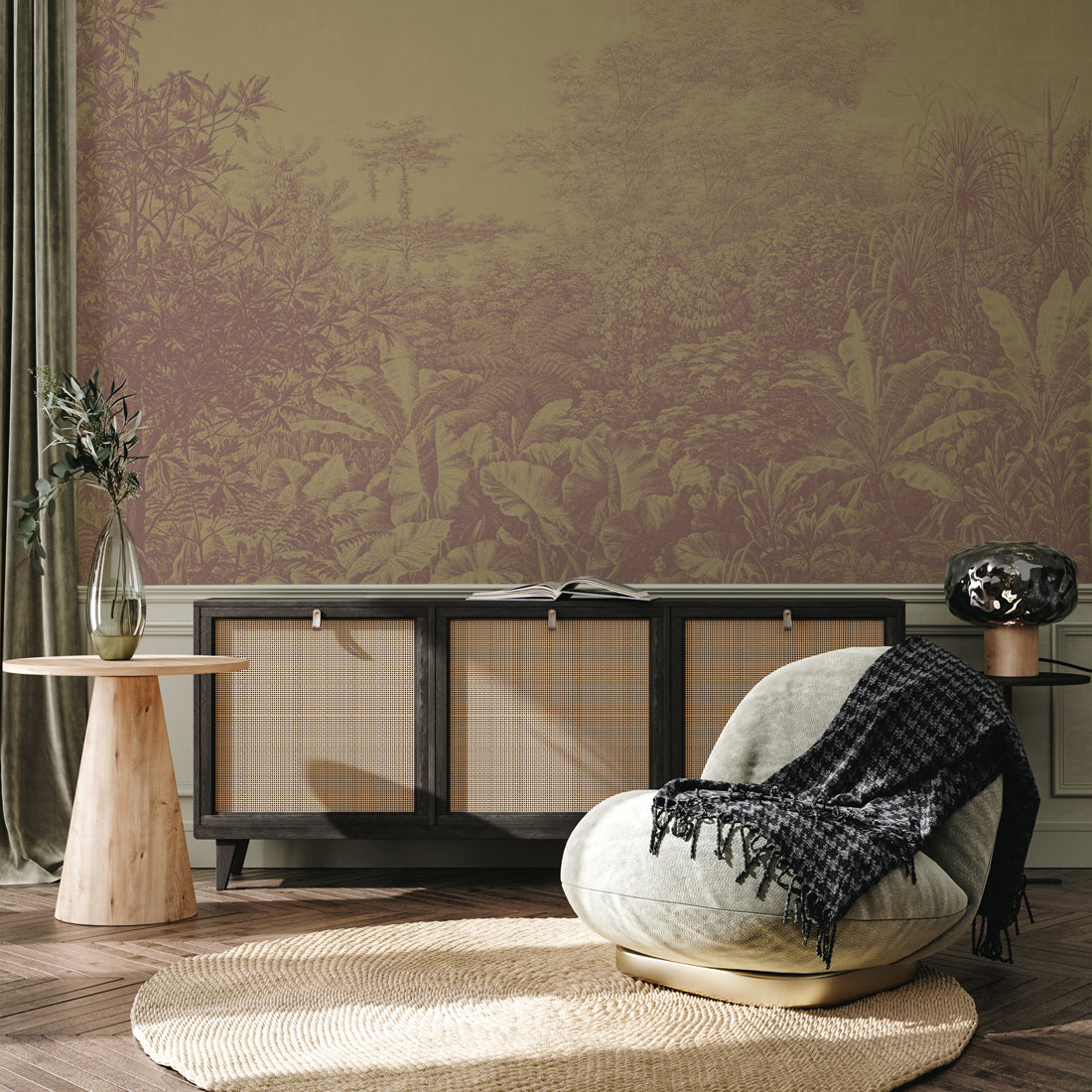 Gold Leaf Wallpaper - Elegant Foliage Field Design for Home Decor | Perfect for Living Room, Bedroom & Office Walls