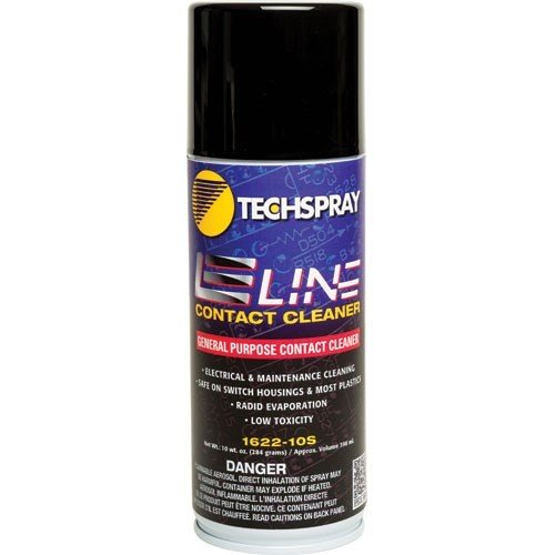 Techspray 1622-10S E-Line Contact Cleaner - 10 oz Aerosol Spray for Electronics, Circuit Boards & Electrical Components - Removes Dust, Oil & Grease - Safe for Sensitive Equipment
