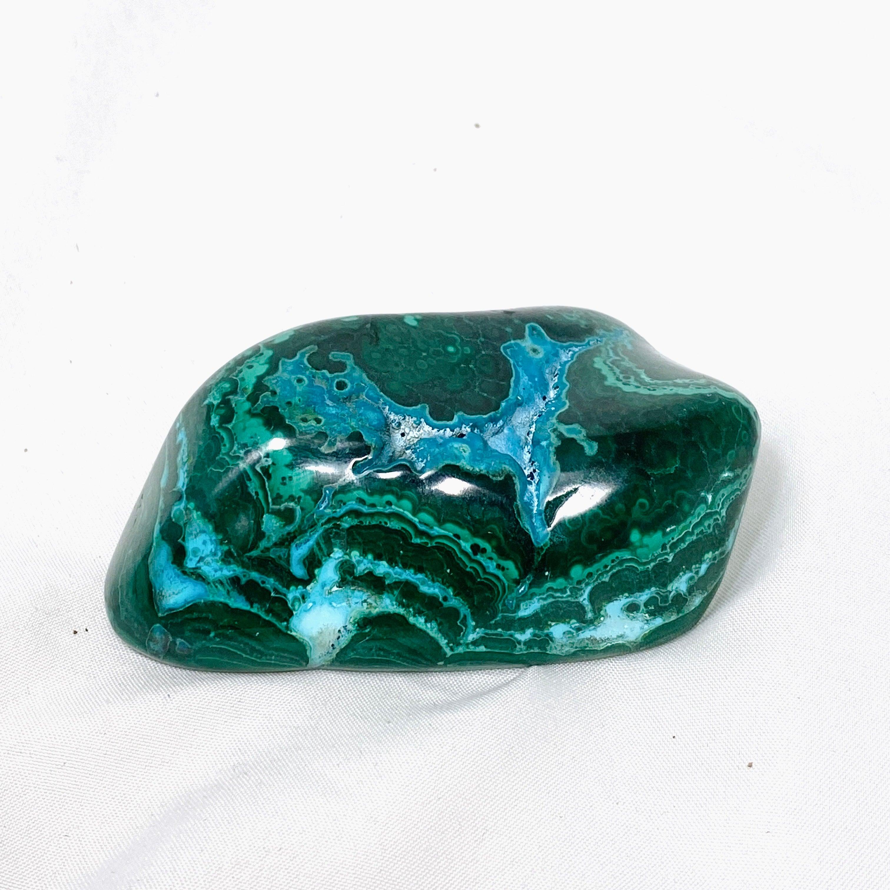 Natural Malacholla Freeform Stone (Chrysocolla & Malachite Blend) - MALF 01 - Healing Crystal for Meditation, Jewelry Making & Home Decor
