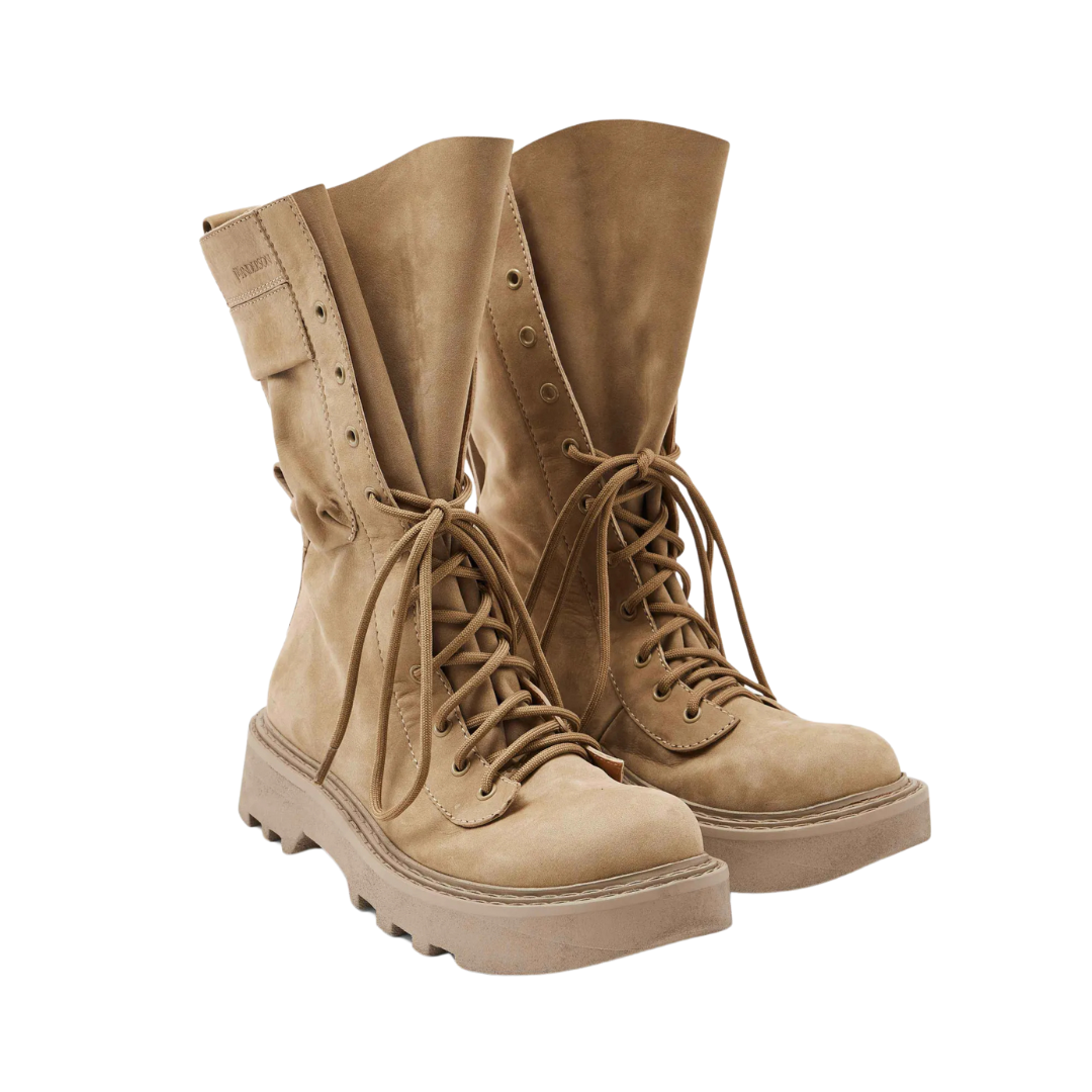 Stylish Suede Combat Boots for Women - Trendy Chunky Heel Ankle Boots - Perfect for Fall Fashion, Casual Outfits & Night Out