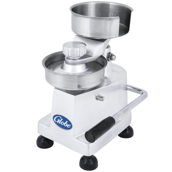 1/4 lb. Globe PP4 Manual Patty Press - Heavy Duty Hamburger Press for Perfect Patties - Ideal for Home Grilling, BBQ, and Restaurant Use