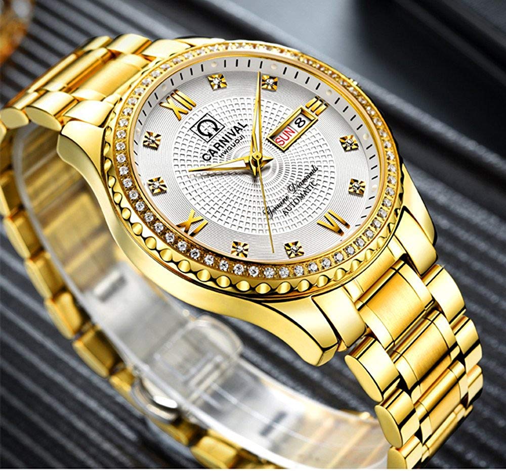 MASTOP Luxury Luminous Waterproof Men's Automatic Mechanical Watch - Silver Stainless Steel Wristwatch with Date Display (Model CA-8629) - Perfect for Business, Formal Events & Everyday Wear