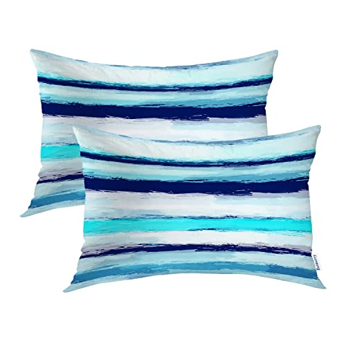 Striped Horizontal Watercolor Blue1