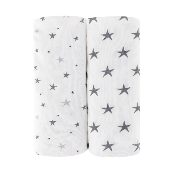 Elys & Co 2 Pack Waterproof Crib Sheets & Toddler Bed Sheets - Soft, Breathable & Machine Washable for Baby Nursery & Daycare Use
