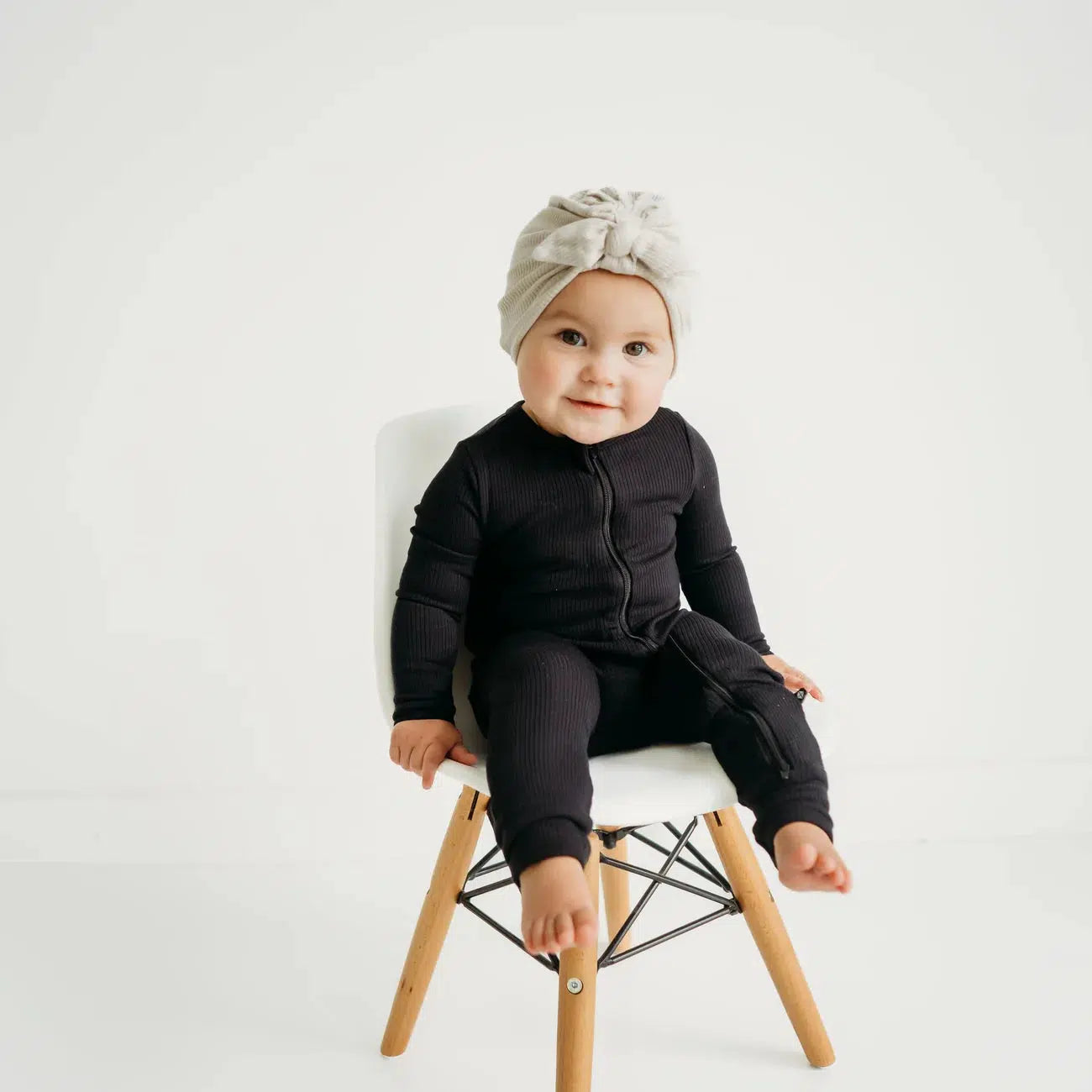 Kyte Baby Ribbed Zipper Romper - Soft Cotton Baby Jumpsuit for Boys & Girls | Midnight Blue | Perfect for Sleepwear, Playtime & Photo Shoots