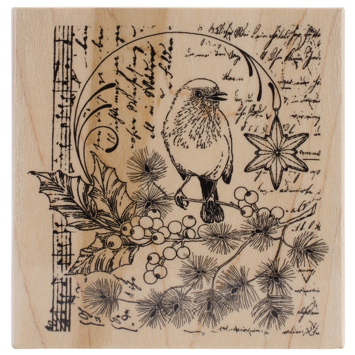 Penny Black Song of Joy Wood-Mounted Stamps for Card Making, Scrapbooking & DIY Crafts - Premium Rubber Stamps for Handmade Greeting Cards and Art Projects