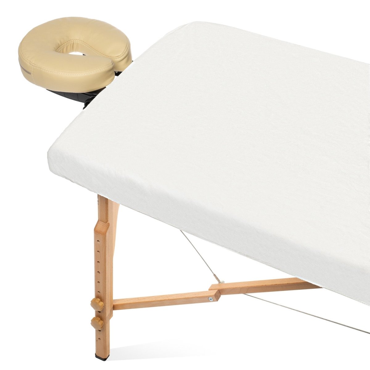 Disposable Oil & Water Proof Massage Table Sheets - White (20 Pack) | Ideal for Spa, Massage Therapy & Salon Use
