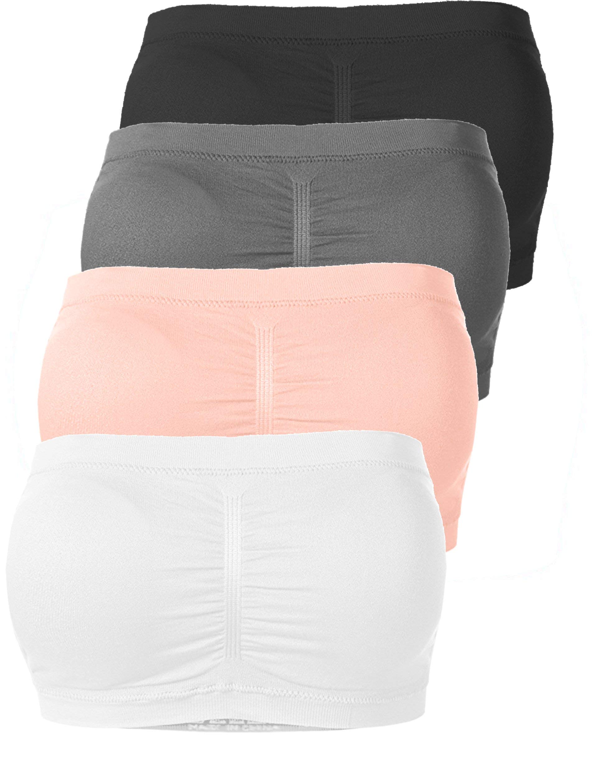 TL Women's Strapless Bras - Seamless Padded Bandeau Bra & Tube Top for Comfort & Support | Perfect for Weddings, Parties & Everyday Wear