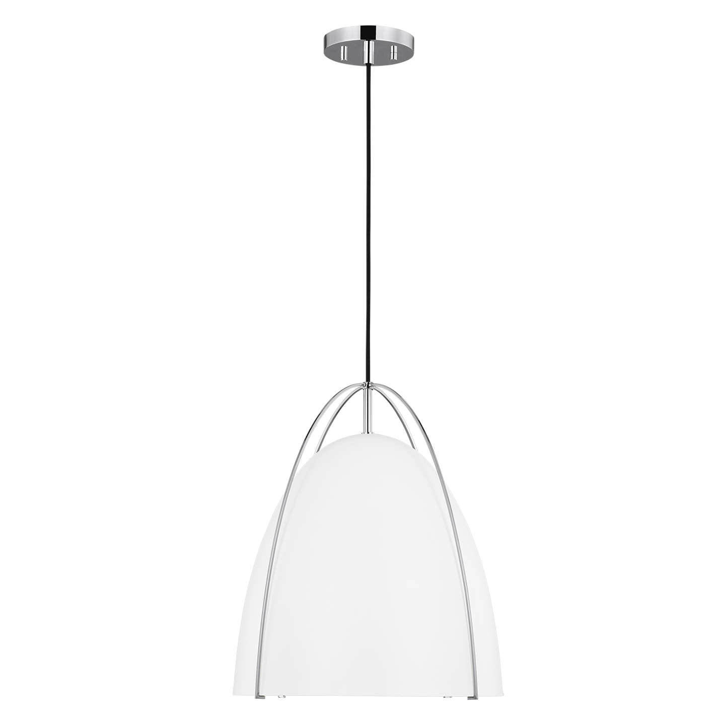 Chantel Matte White Pendant Light - Modern Minimalist Ceiling Fixture for Dining Room, Bedroom & Living Room Lighting