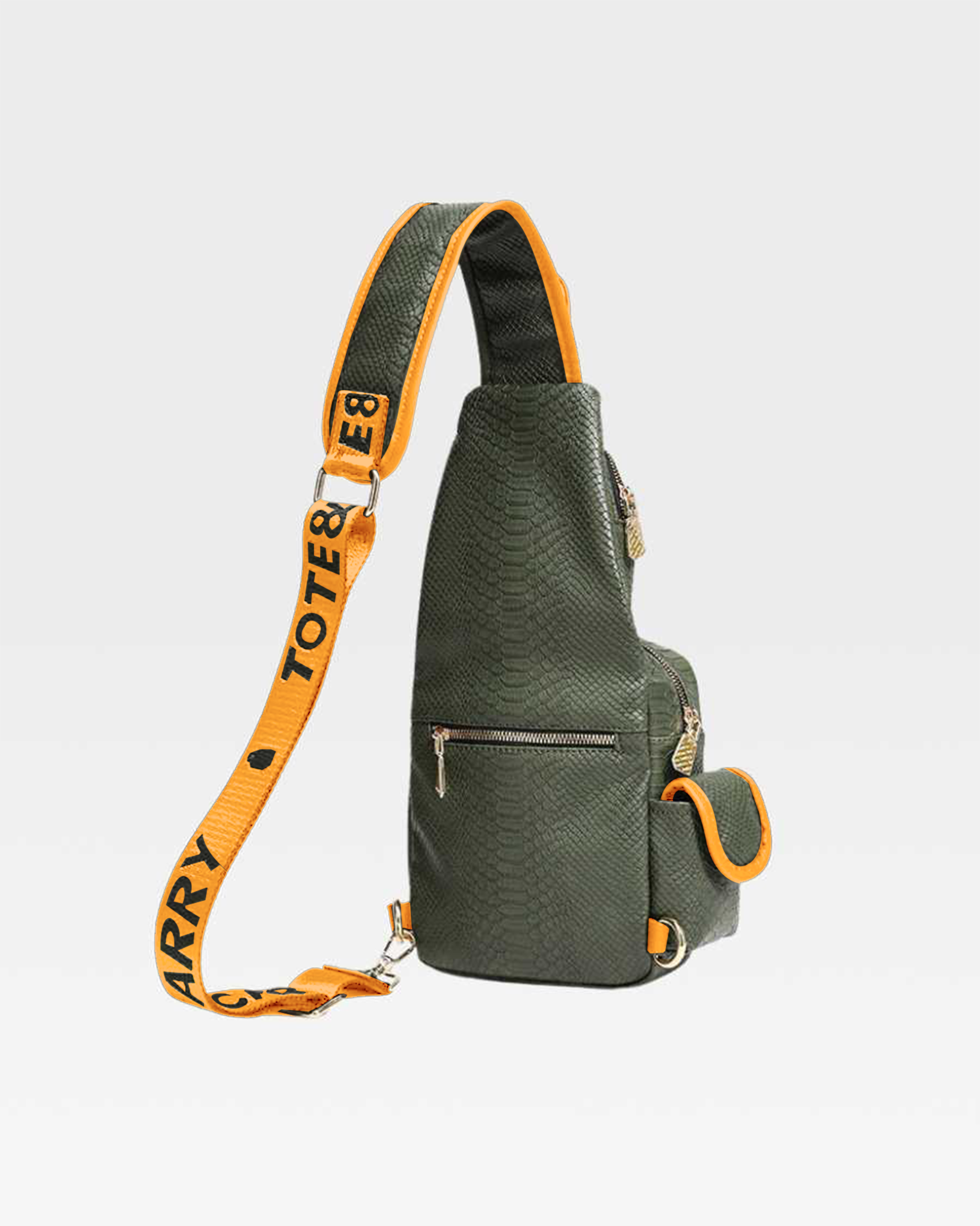 Apollo 1 Tear Drop Crossbody Bag in Olive & Yellow - Stylish Waterproof Shoulder Purse for Women, Perfect for Travel, Shopping & Everyday Use