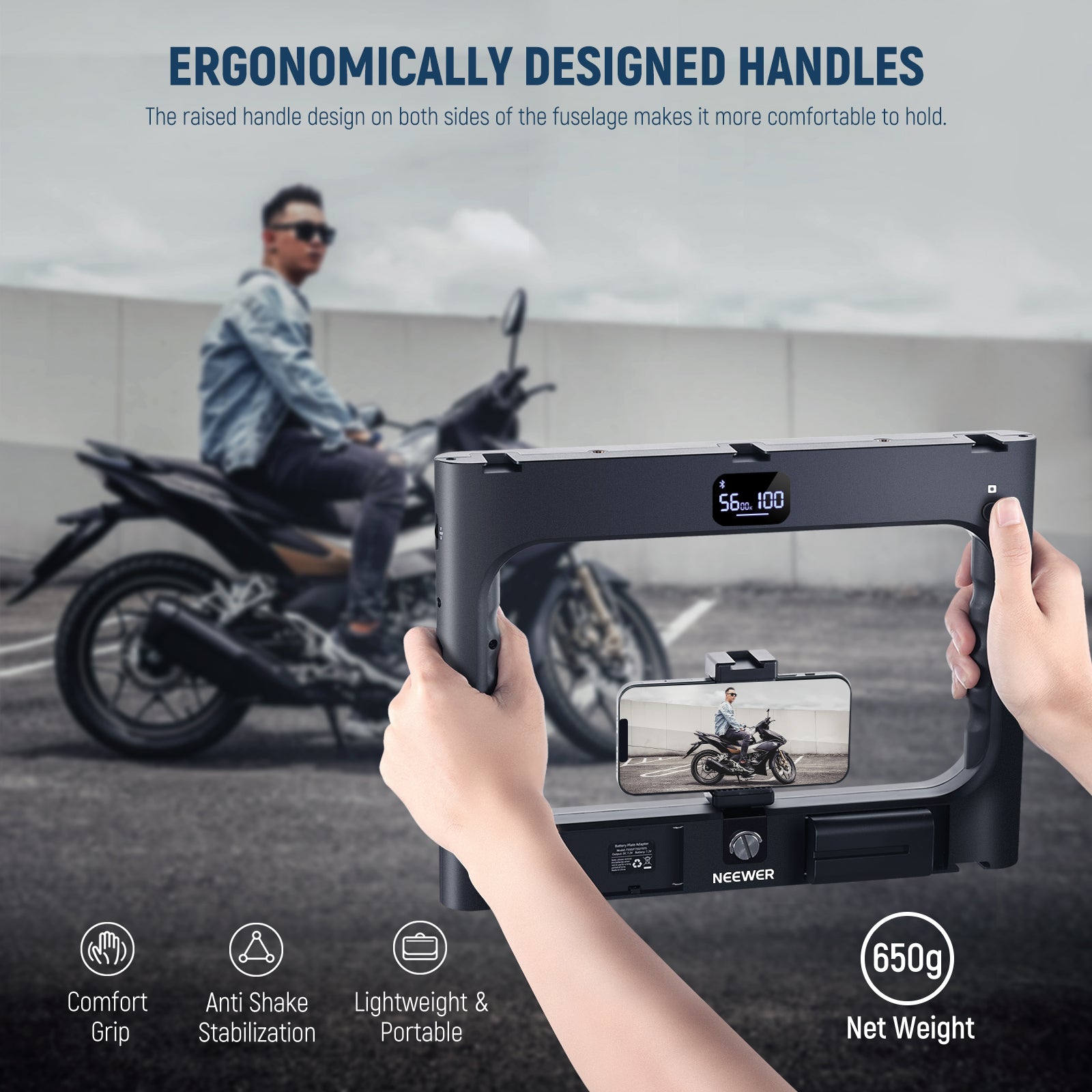 NEEWER A111 II Smartphone Video Rig with LED Light Kit - Professional Vlogging, YouTube & TikTok Content Creation for Beginners & Filmmakers