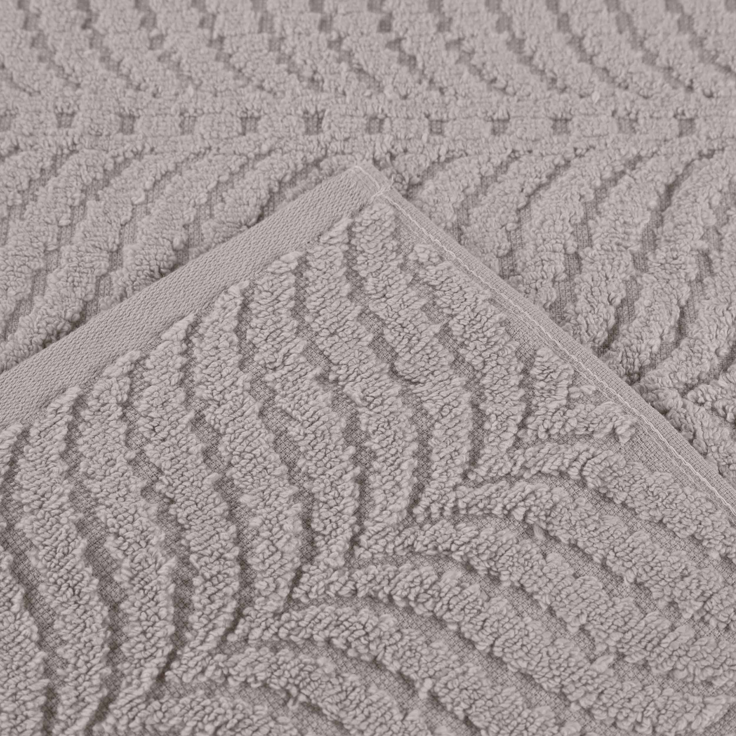 Premium Zero Twist Cotton Jacquard Chevron Face Towels - Set of 12 | Ultra Soft Bath & Hand Towels for Spa, Guest Bathroom & Luxury Home Decor