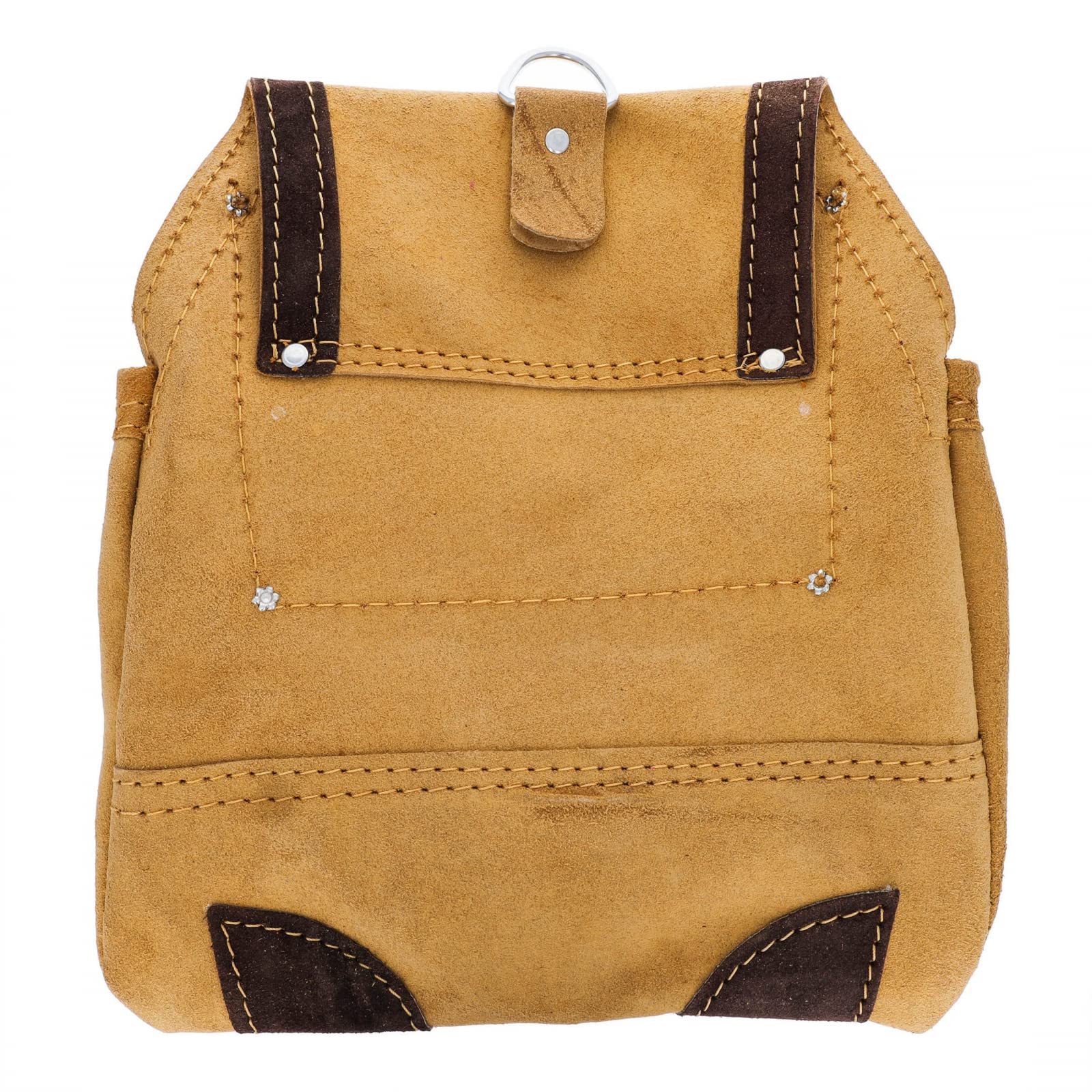 10-Pocket Suede Leather Tool Pouch - Heavy Duty Hammer Drill Tool Bag for Construction, DIY & Home Improvement Projects
