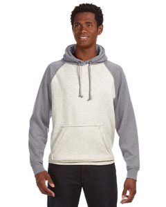 J America J8883 Adult Shadow Hooded Fleece Jacket - Dark Grey & Neon Yellow, Medium | Warm Winter Pullover for Men & Women | Perfect for Outdoor Activities, Hiking, and Casual Wear
