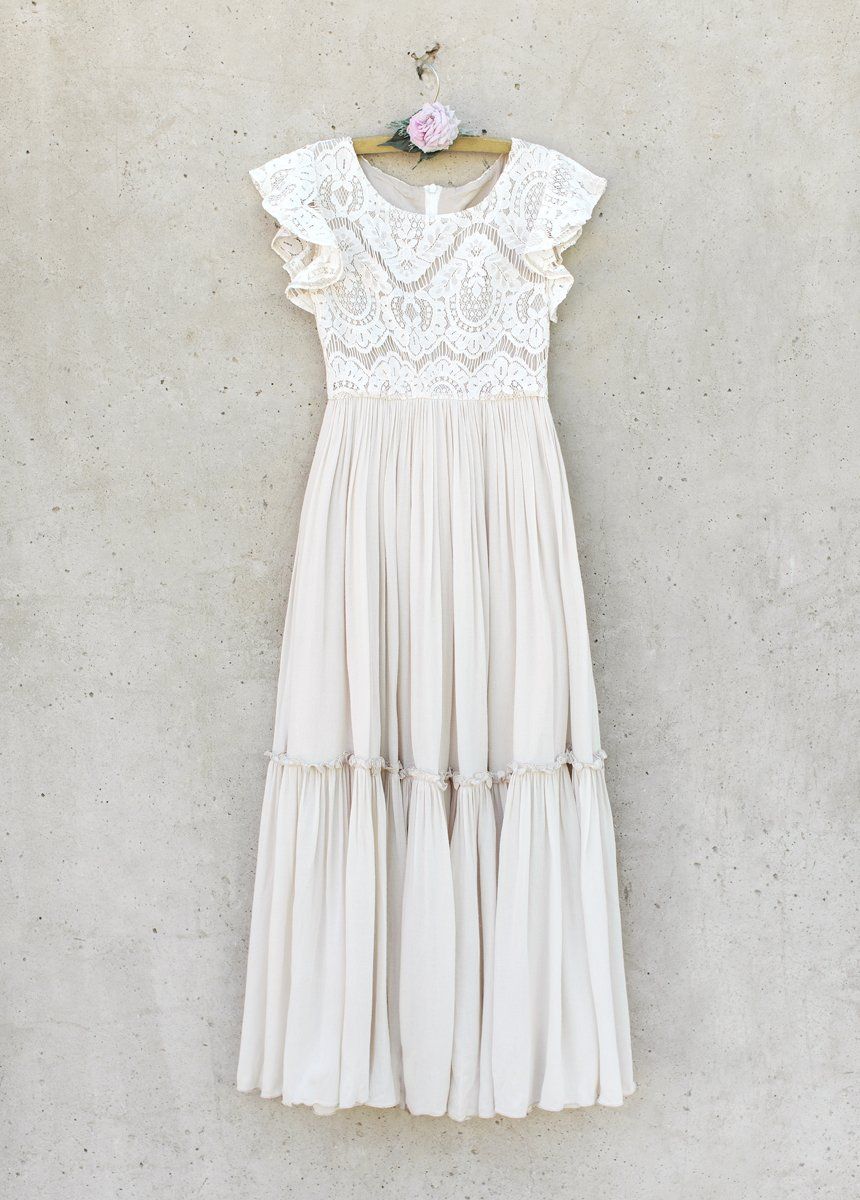 Elegant Cream Macy Dress for Women - Perfect for Weddings, Parties & Special Occasions