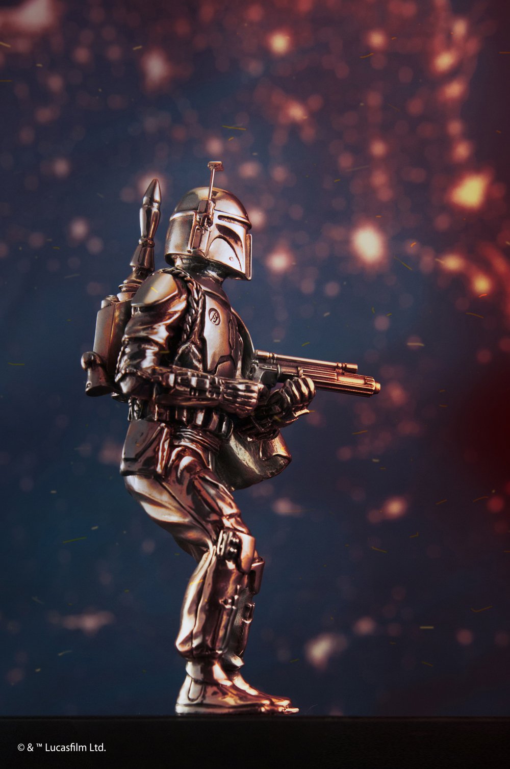 Royal Selangor Handcrafted Star Wars Boba Fett Pewter Figurine - Collectible Gift for Fans, Home Decor & Office Display