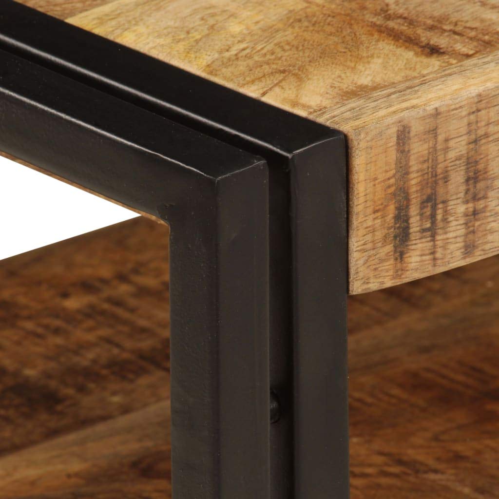 Industrial Solid Mango Wood TV Stand with Storage Drawers - 47.2