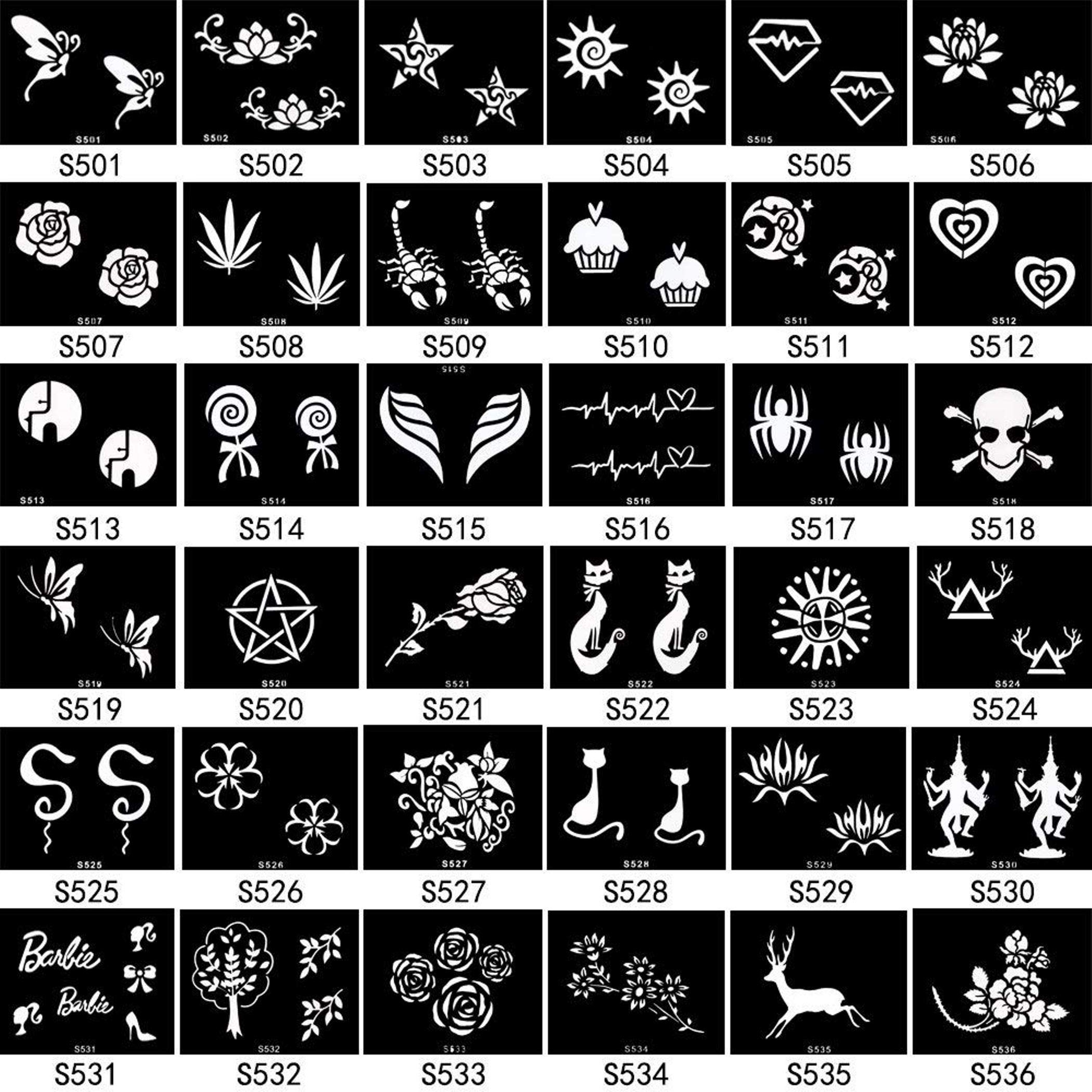 Premium Henna Stencils for Hands, Body, Fingers & Face - Mehndi Tattoo Stickers for Women, Girls & Kids (Pack of 2) - NIV-311 | Perfect for Weddings, Festivals & DIY Body Art