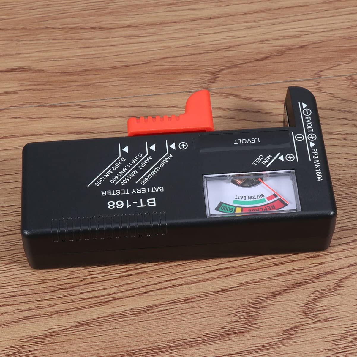 PartyKindom BT-168 Digital Battery Tester - Portable AA AAA 9V 1.5V Cell Battery Voltage Checker with LCD Display - Perfect for Home, Office, and Emergency Power Supply Testing