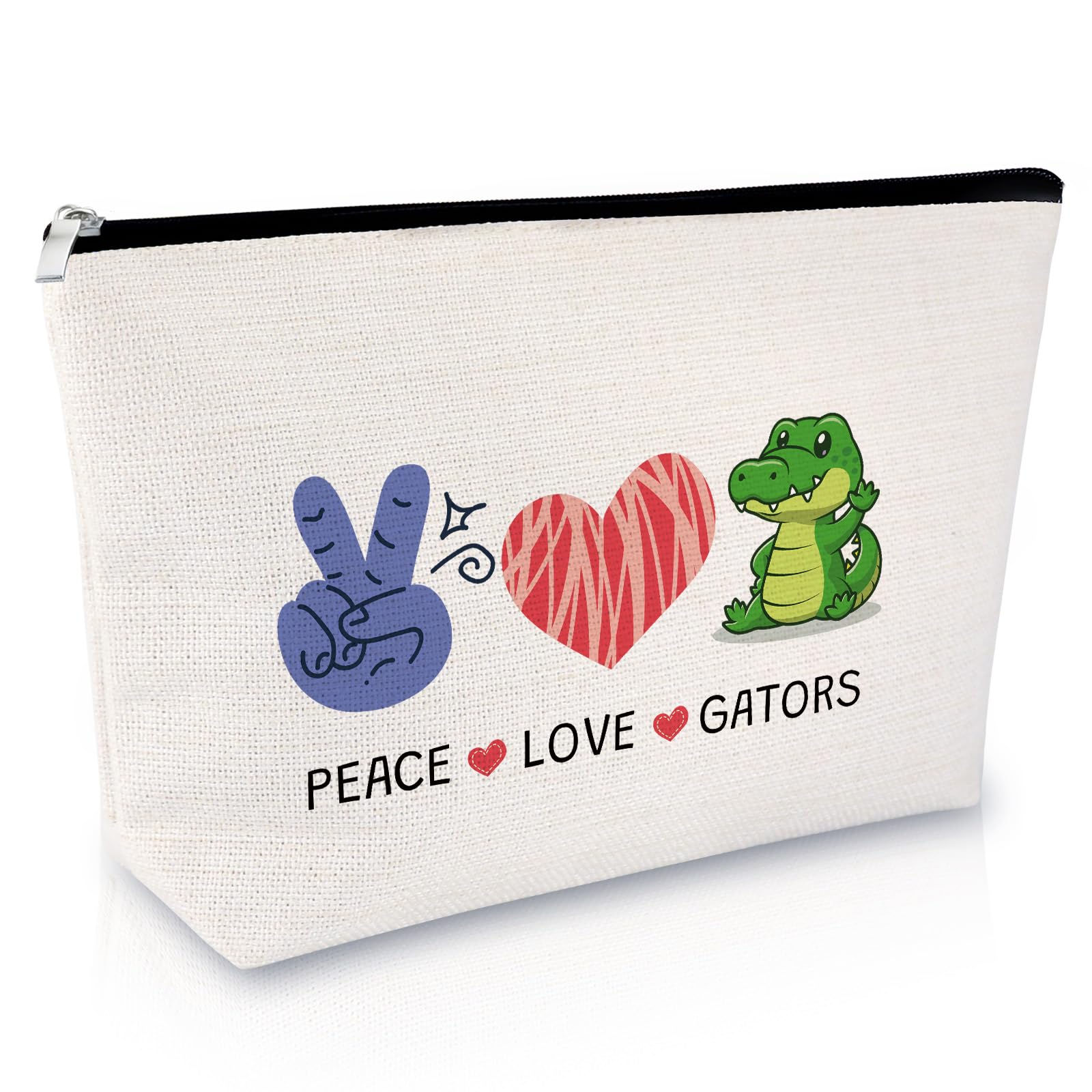 Gator Makeup Bag for Women - Cute Alligator Themed Cosmetic Travel Pouch - Perfect Gift for Gator Lovers, Animal Enthusiasts, Friends & Mom - Great for Birthdays, Graduation & Travel Accessories | Use for Cosmetics, Toiletries, Travel Essentials & Everyday Carry
