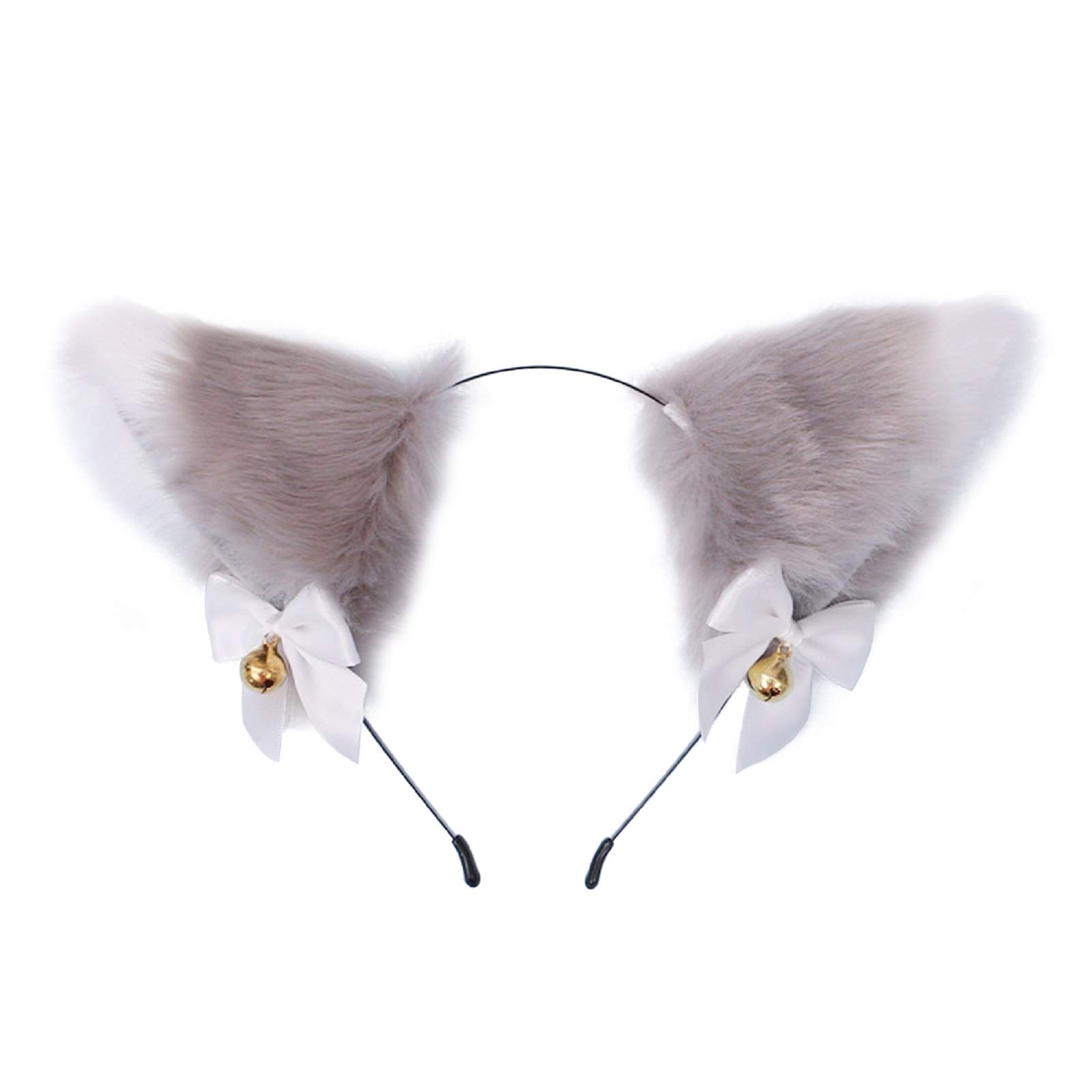 Fxaelian Animal Fox Cat Dog Ears Headband - Cute Fluffy Cosplay Costume Accessories for Halloween, Christmas Party, Anime Conventions & Photo Shoots