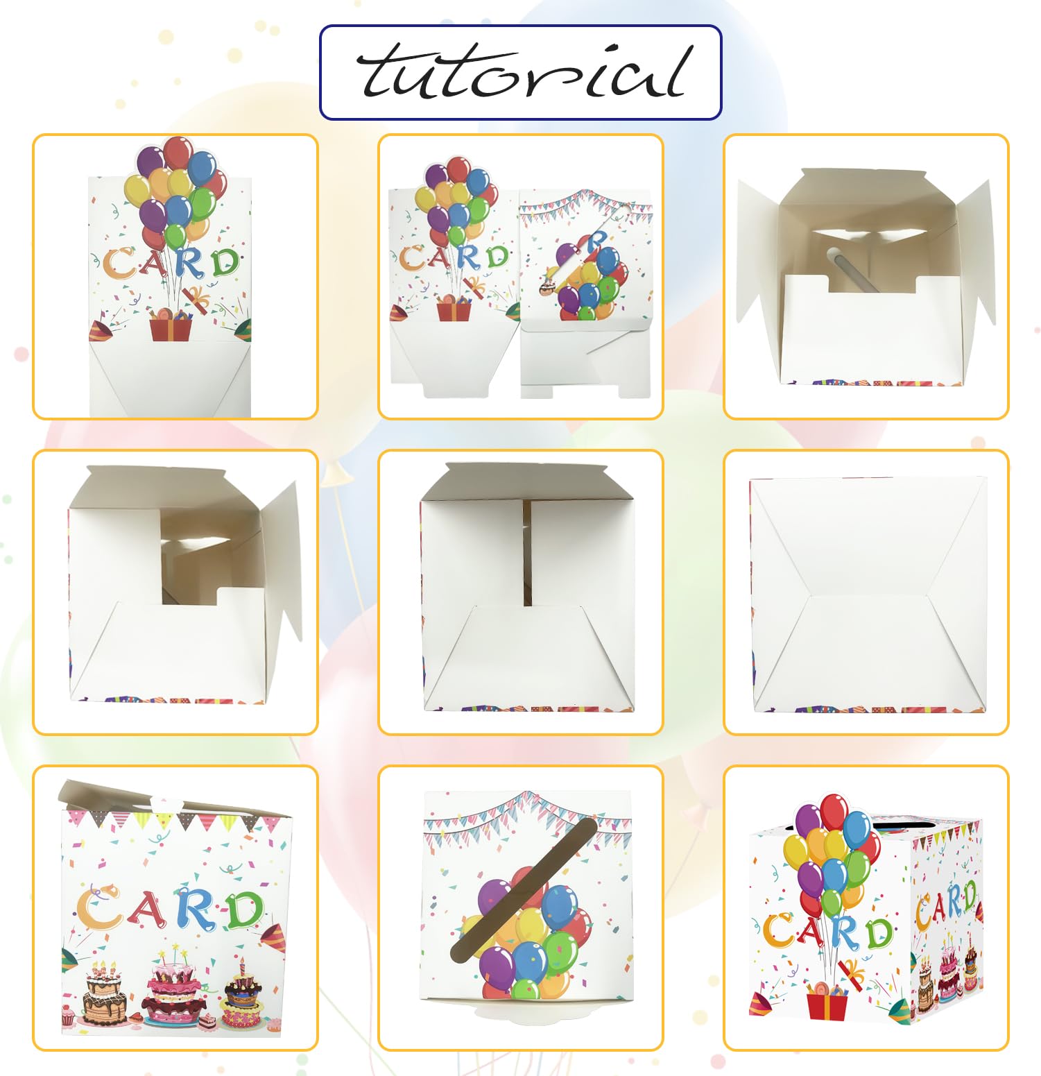 SIETDESEO Money Gift Card Holder Box - Birthday, Baby Shower Party Supplies | Elegant Cardboard Storage for Cash & Gift Cards | Perfect for Celebrations & Special Occasions