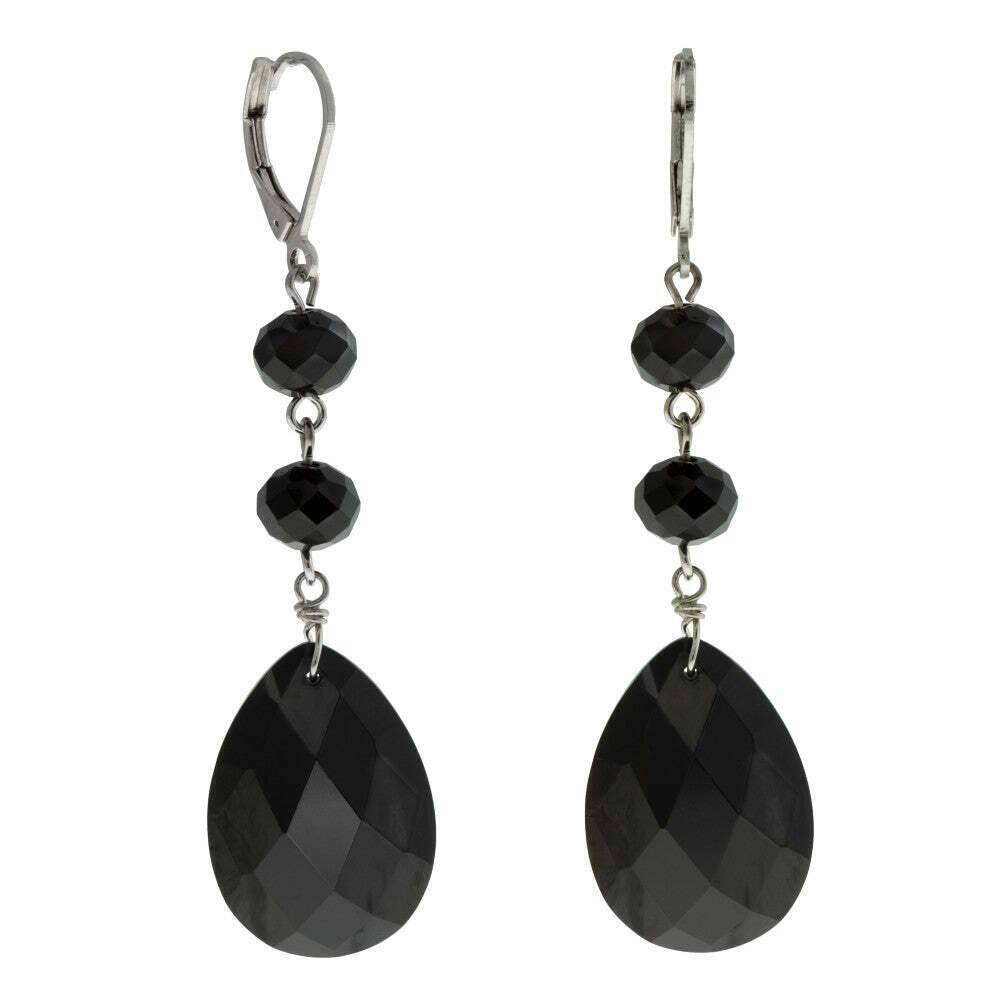 1928 Light Rose Briolette Crystal Beaded Drop Earrings for Women - Elegant Dangle Earrings for Wedding, Party & Evening Wear