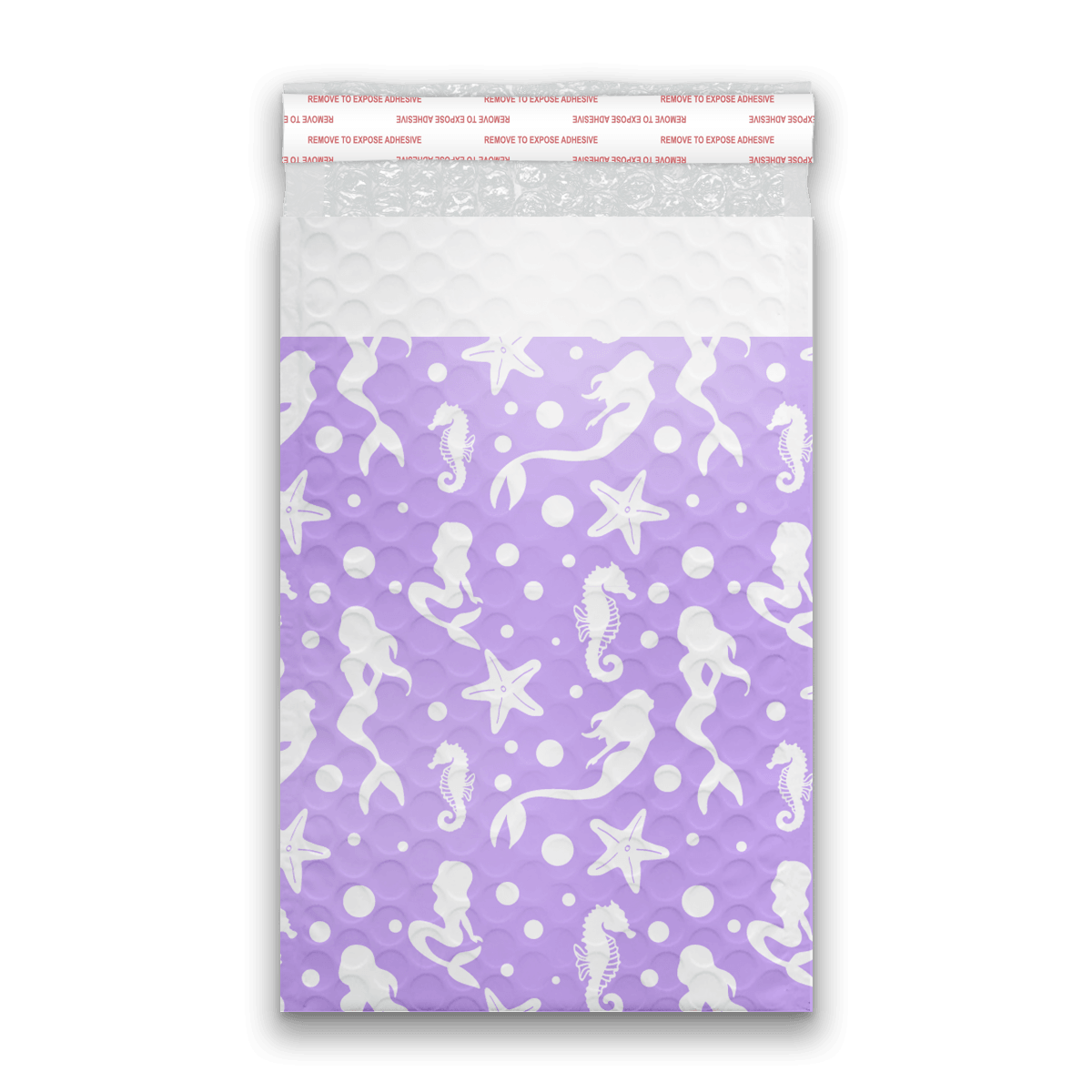 6x9 Purple Mermaid Design Self-Seal Poly Bubble Mailers - Waterproof Padded Shipping Envelopes for Etsy, eBay & Amazon Sellers - Perfect for Jewelry, Crafts & Small Business Packaging