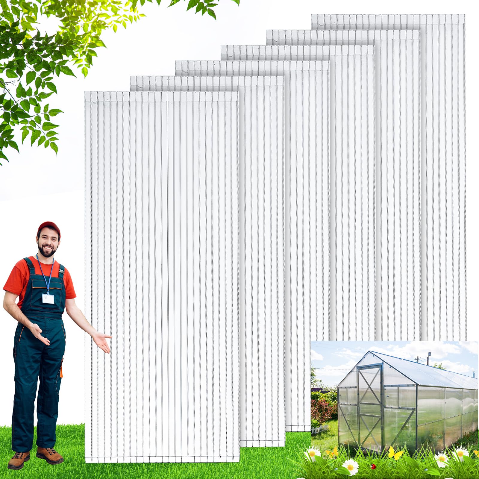 12 Pack 8' x 2' x 0.16