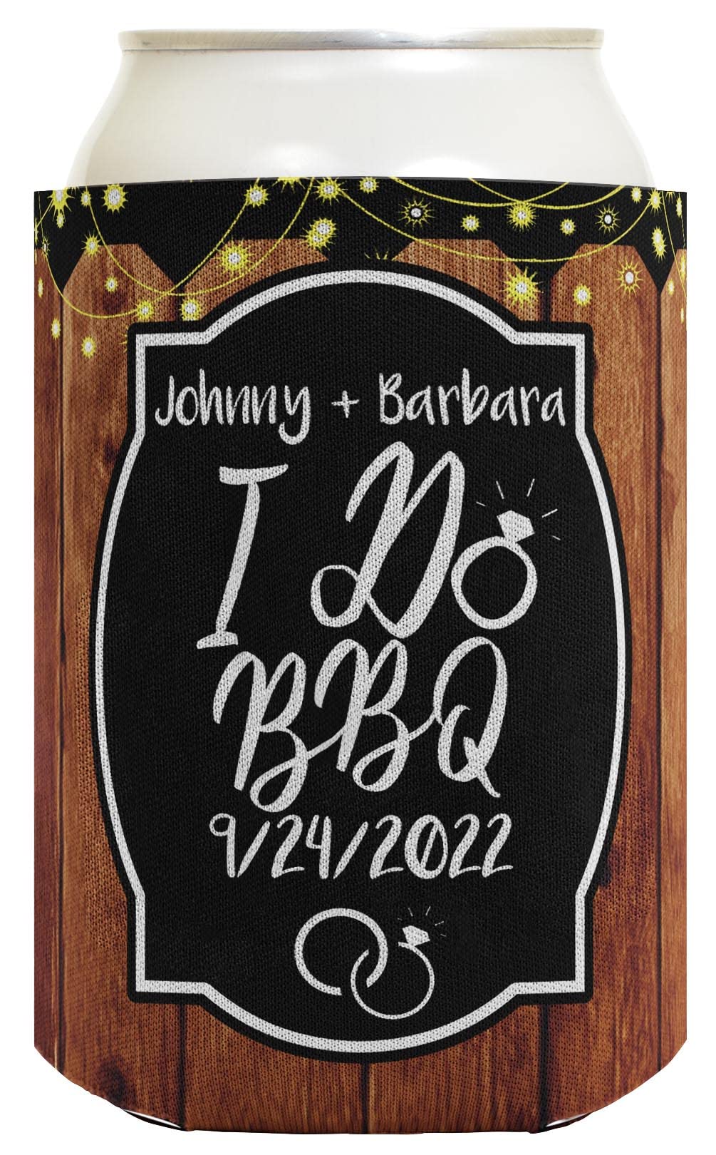 Custom Personalized BBQ Wedding Gifts - 48-Pack Save the Date Drink Coolers with Text - Perfect for Outdoor Parties, Bridal Showers & Summer Events