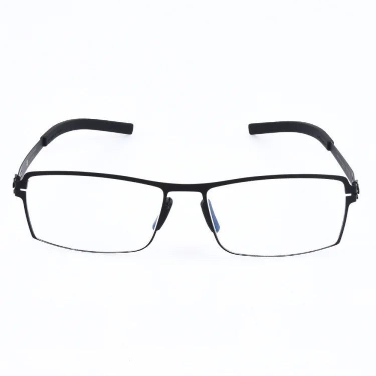 Aimee Unisex Full Rim Square Screwless Stainless Steel Eyeglasses Frame 5085 - Lightweight Durable Glasses for Men & Women - Perfect for Reading, Work, and Everyday Wear