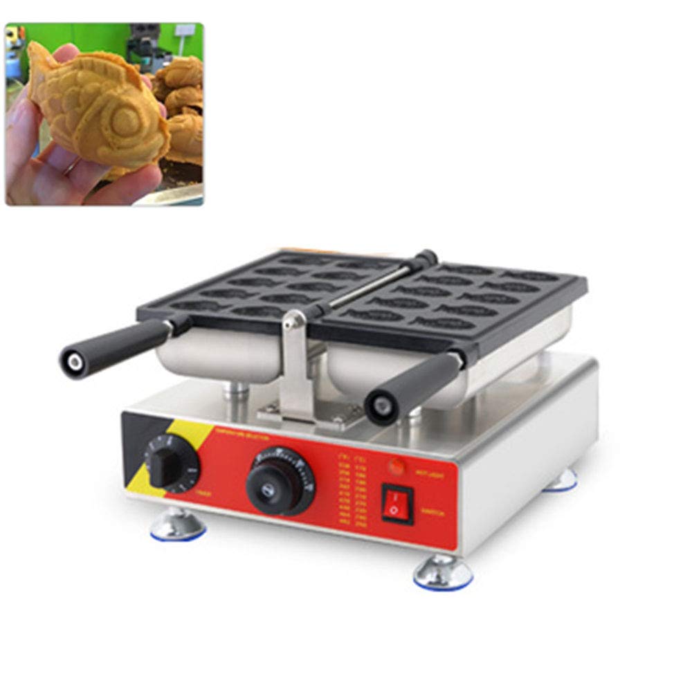 Mini Fish Waffle Cone Maker - Small Taiyaki Machine Baker for Japanese Fish Shaped Waffle Cakes - Non-Stick Electric Waffle Mold Pan Equipment (220V) - Perfect for Home, Party & Street Food Business