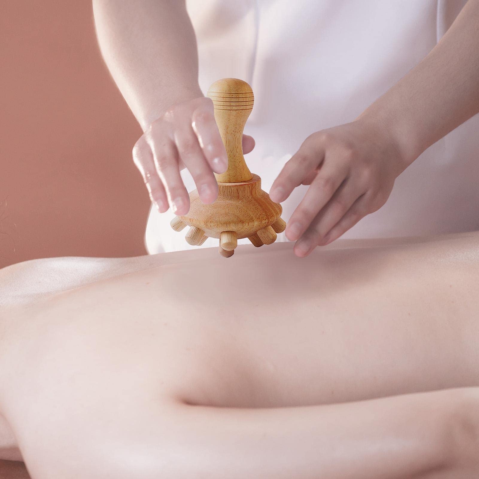 Xiaocao Wooden Cellulite Massager - Natural Handheld Anti-Cellulite Body Shaper for Muscle Relaxation, Neck & Back Pain Relief - Perfect for Home Spa, Post-Workout Recovery & Self-Care Routine