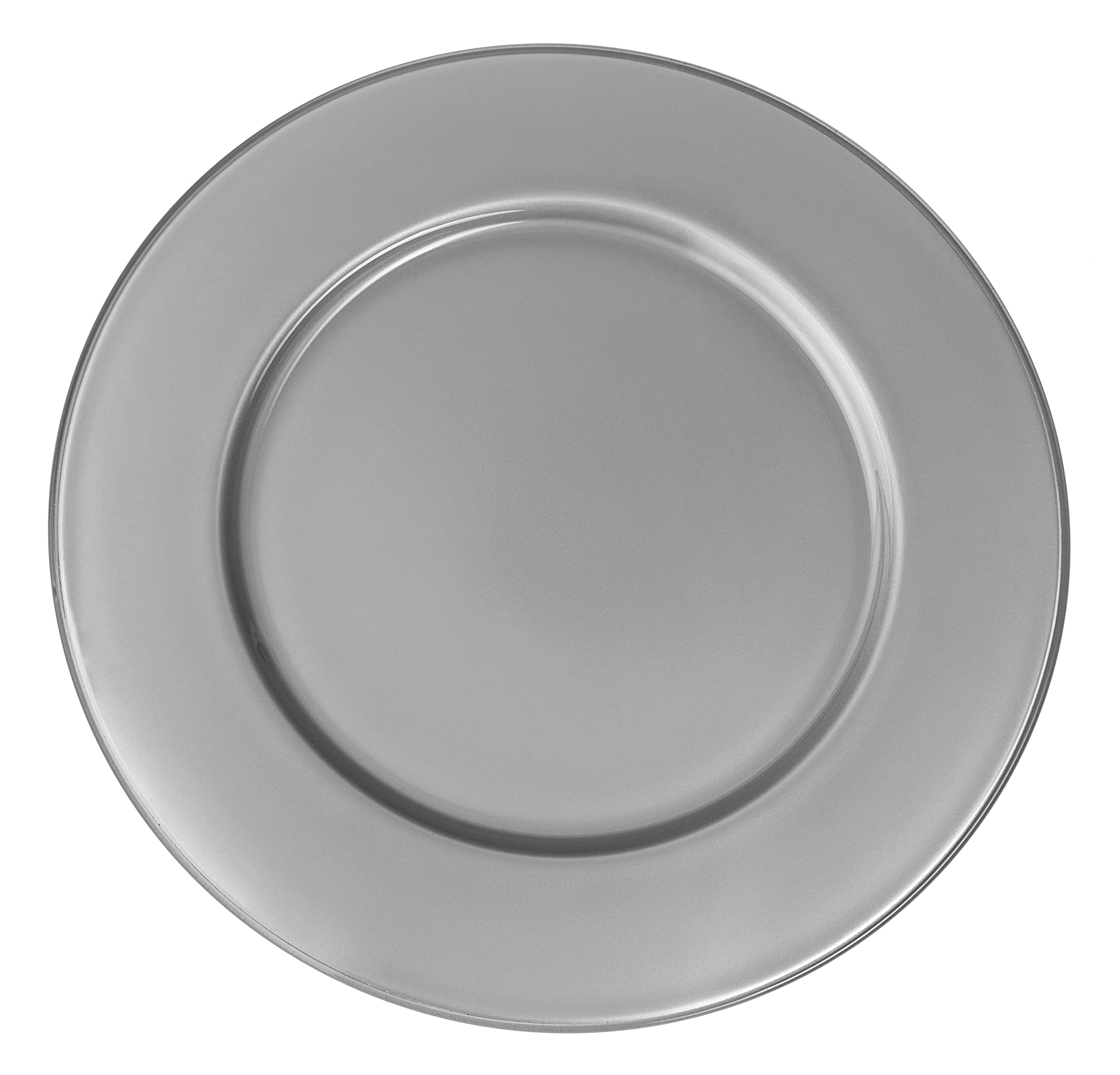 Barski Glass Charger Plates Set of 6 - 12.5
