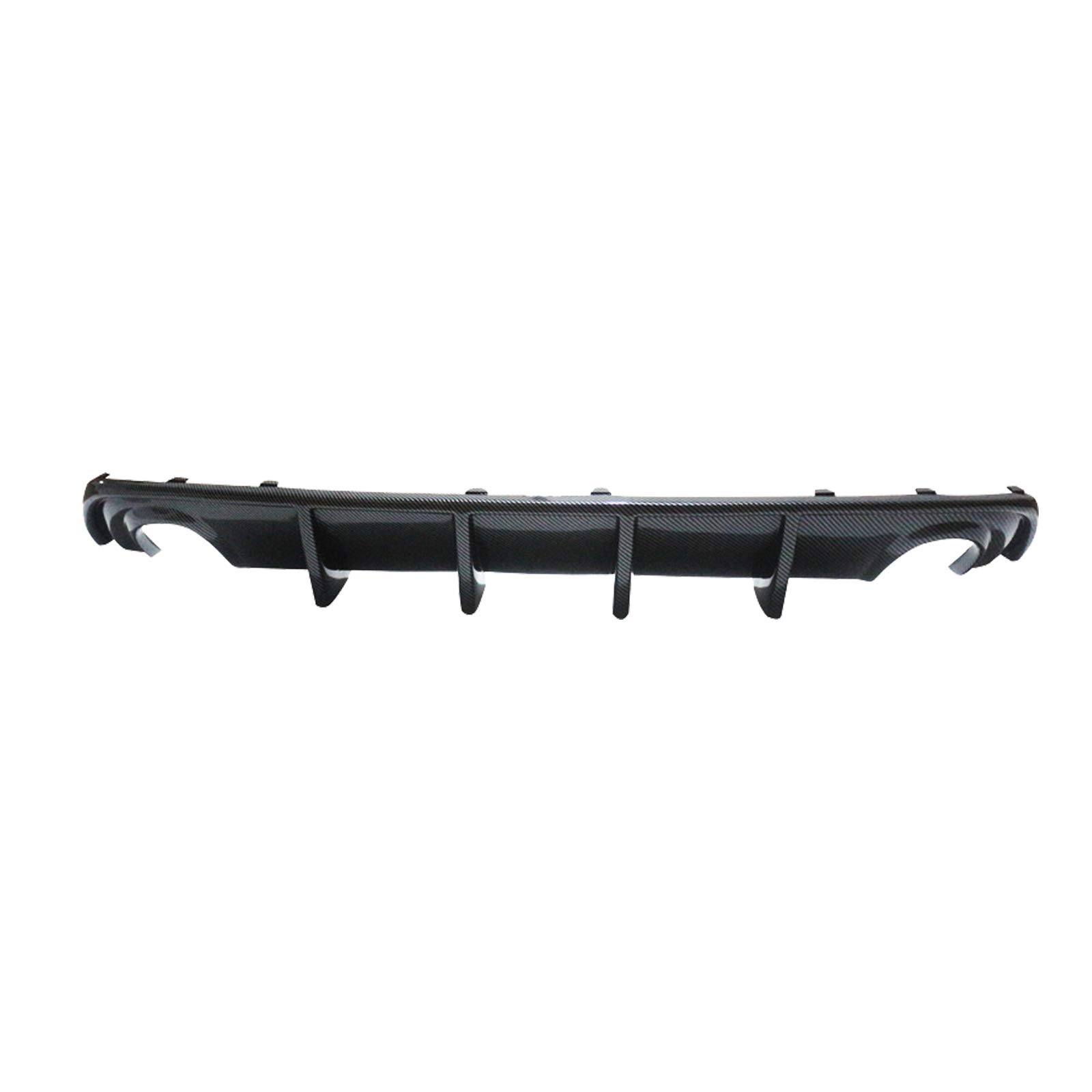 NINTE Carbon Fiber Rear Diffuser for 2015-2023 Dodge Charger RT/SXT/SE - Shark Fin Lower Bumper Lip (Fits Circle Exhaust Ports Only) | Aggressive Styling Upgrade for Street Racing & Car Shows