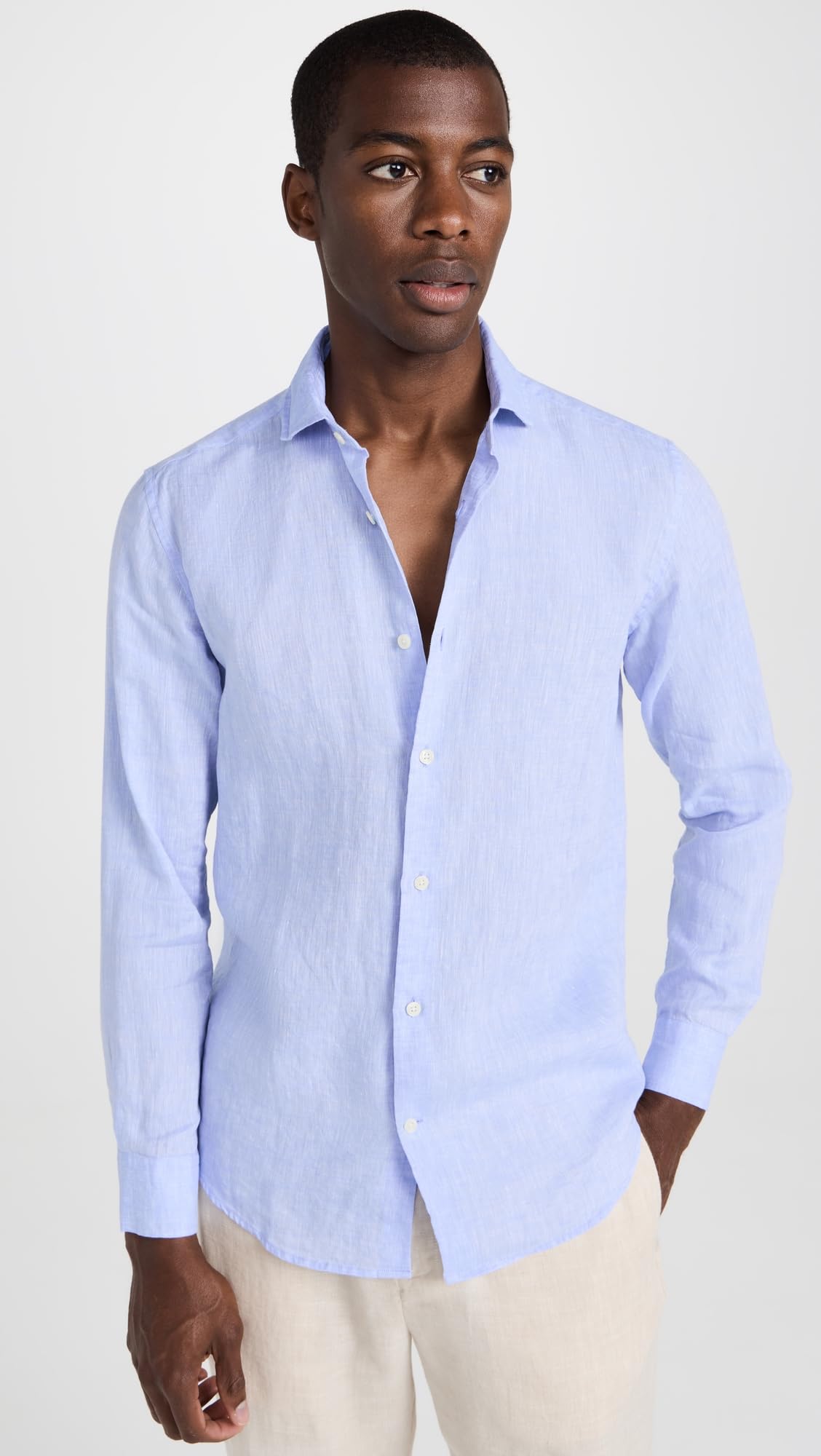 Premium Men's Linen Shirt - Antonio Brand Breathable Summer Casual Button Down Shirt for Outdoor Activities & Beach Vacations